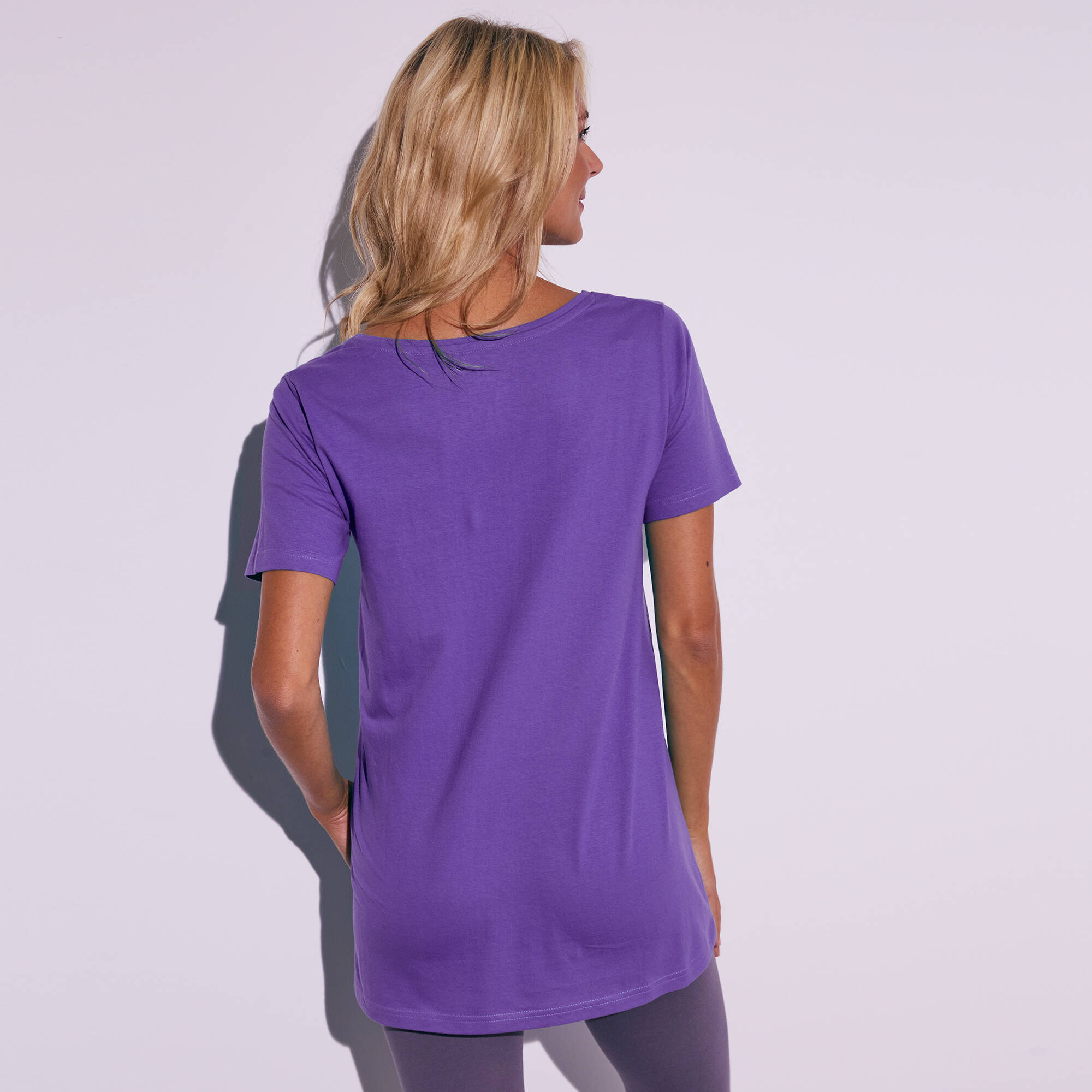 T-shirt uni col rond coton biologique - Blancheporte 15 €