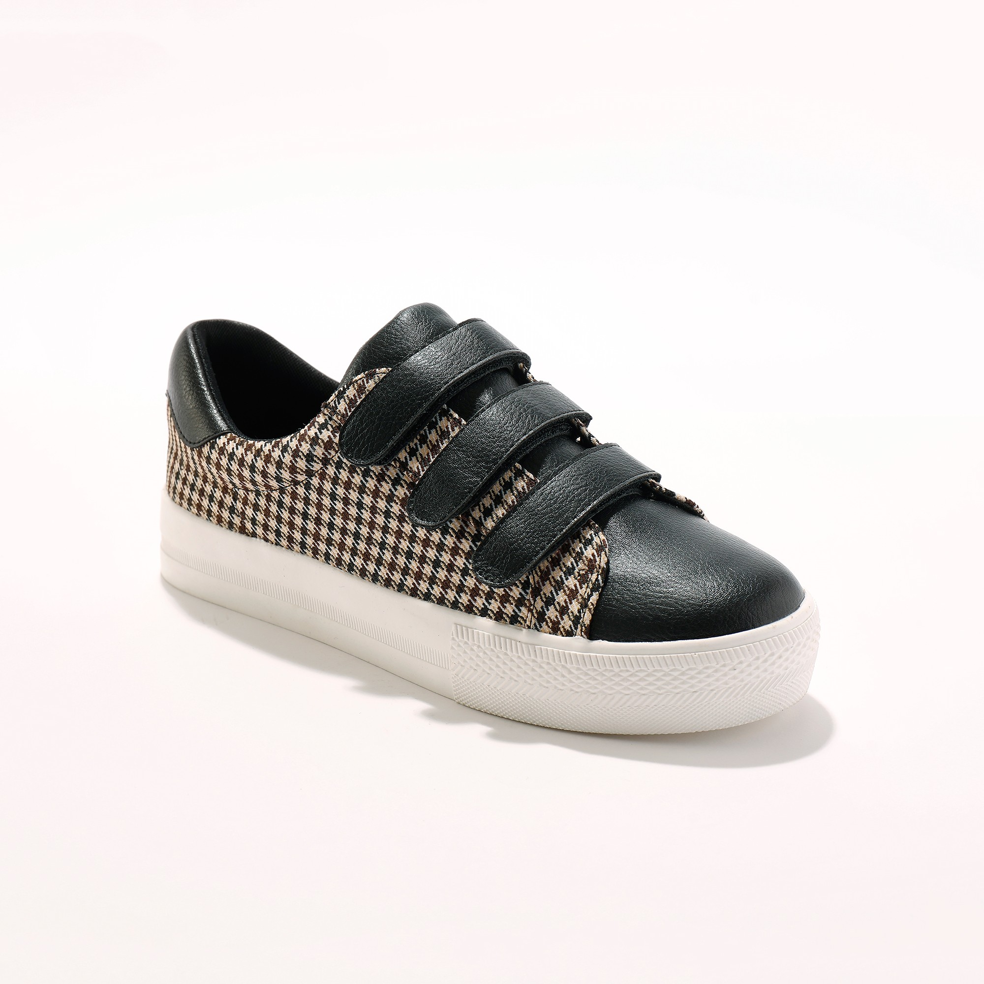 Tennis Scratchées Bi-matière - Motifs Carreaux - Blancheporte