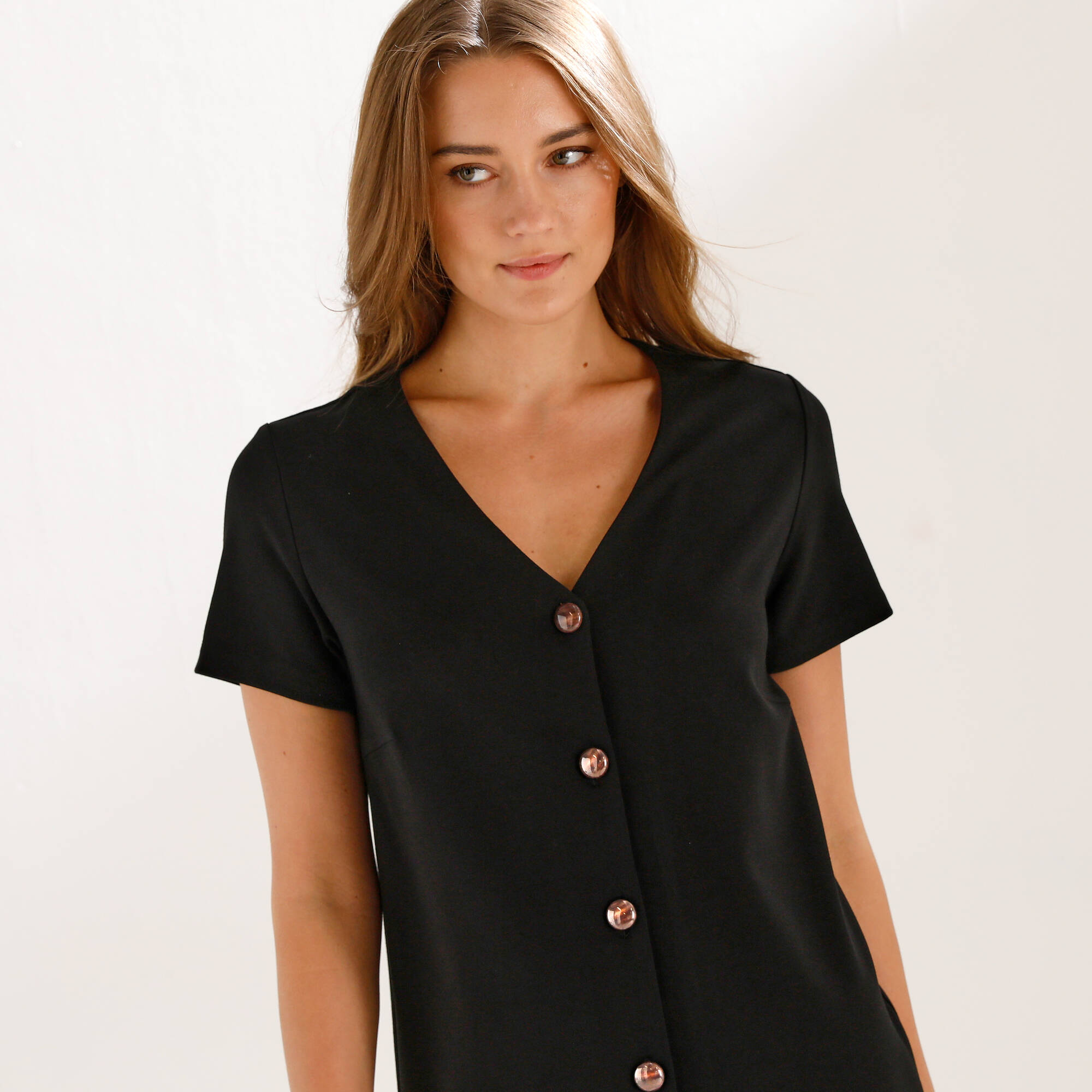 Robe boutonne en maille milano - Blancheporte 40$