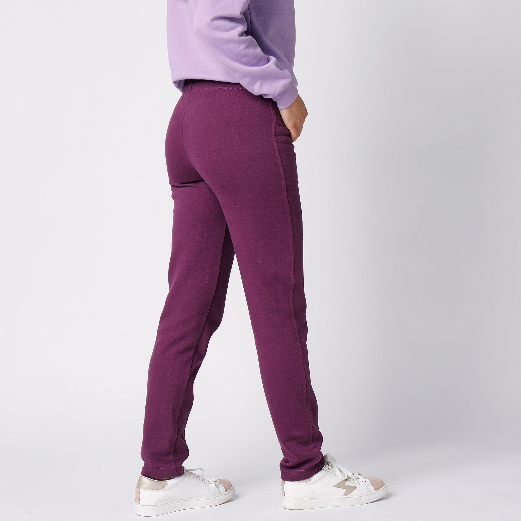 Pantalon jogging molleton gratt prune Blancheporte