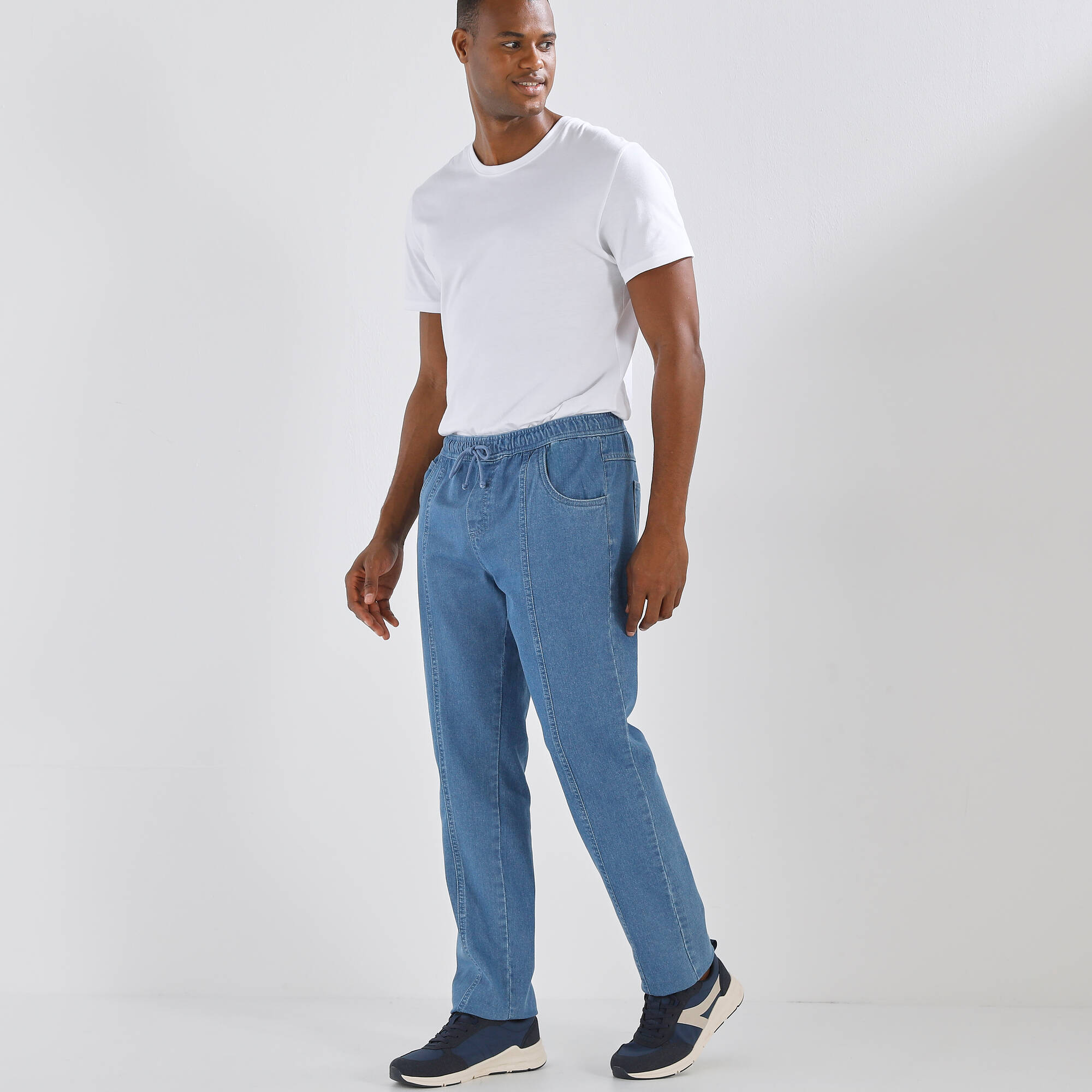 Pantalon denim lger lastiqu - Blancheporte 30$