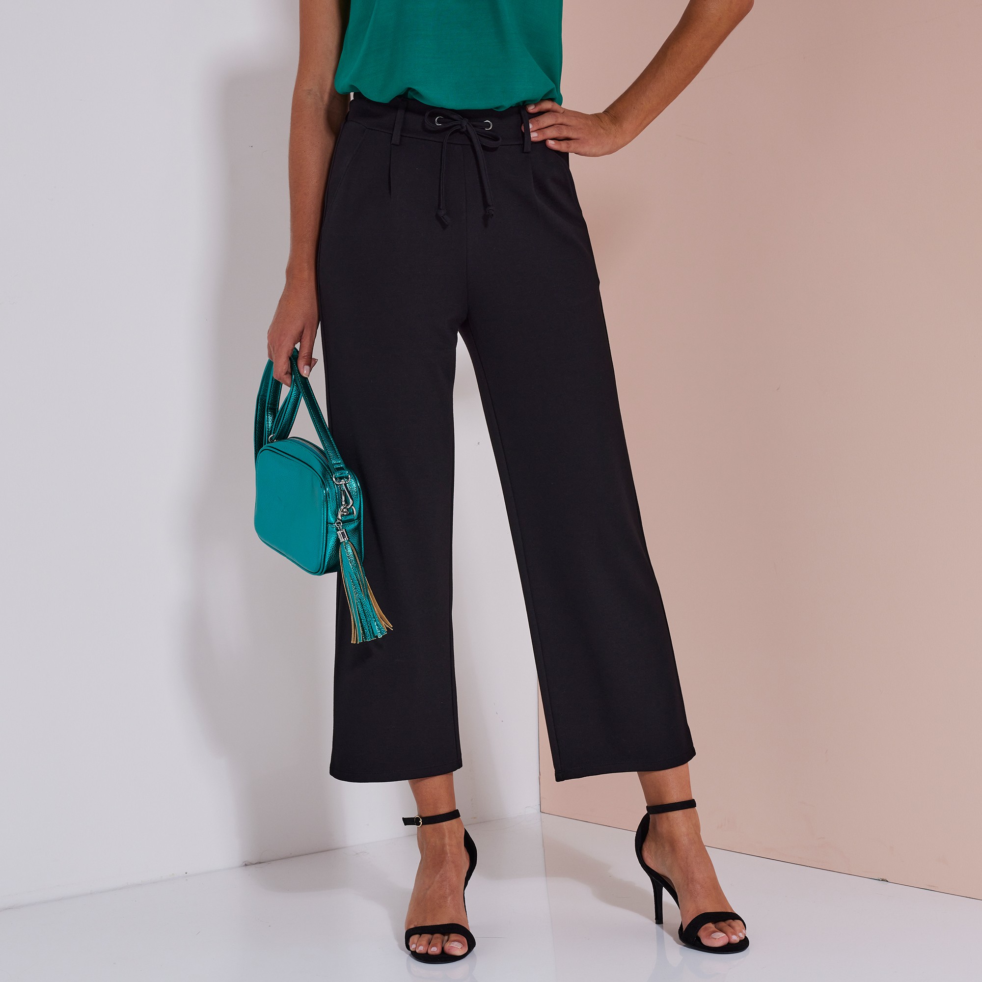 Pantalon Droit Raccourci, Maille Milano - Blancheporte