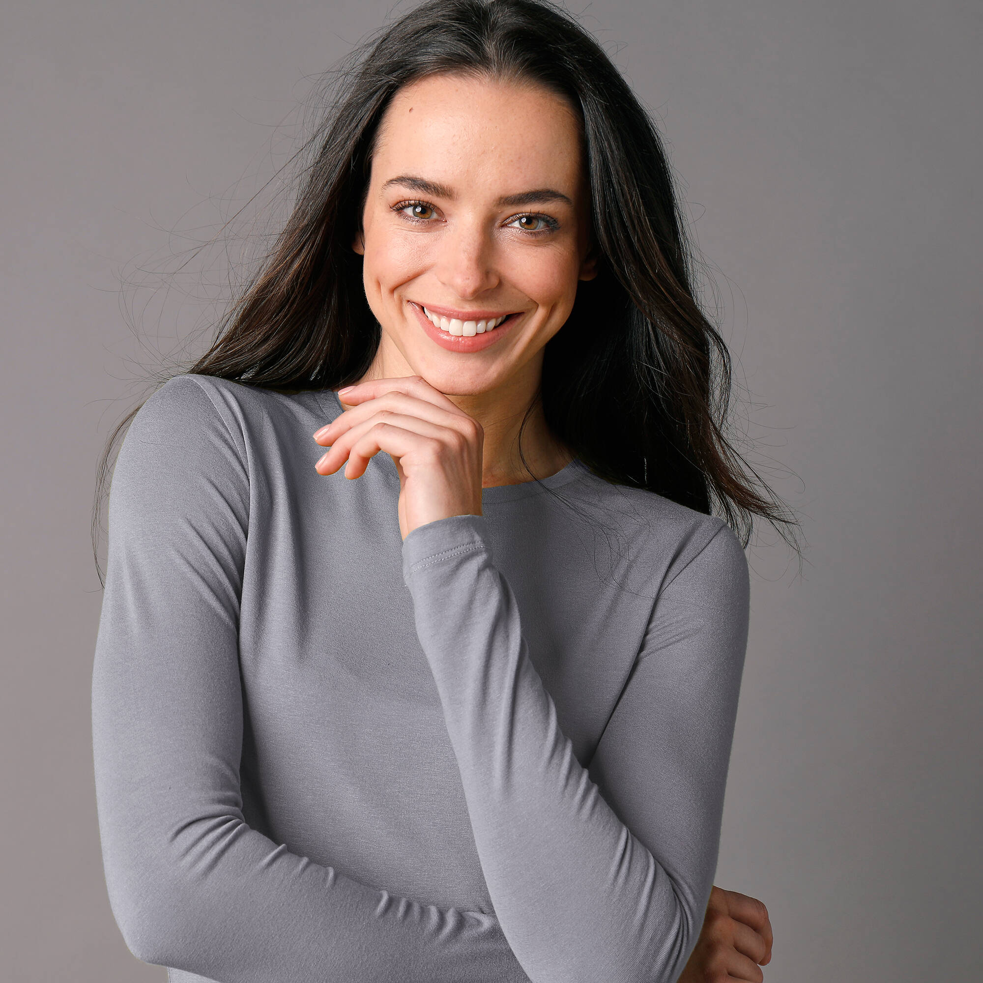 T-shirt uni col rond stretch - Blancheporte 12$