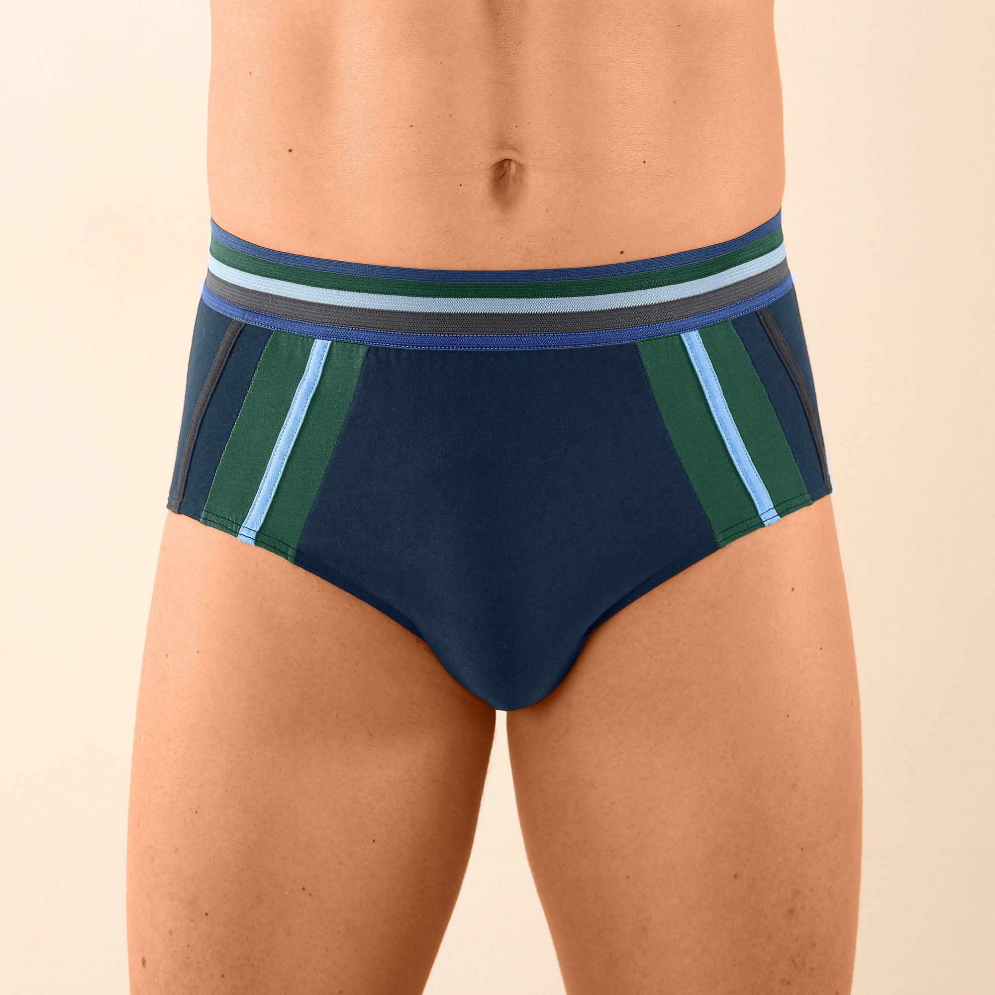 Slip Fermé Taille Haute Bandes Contrastées - Lot De 6 - Blancheporte