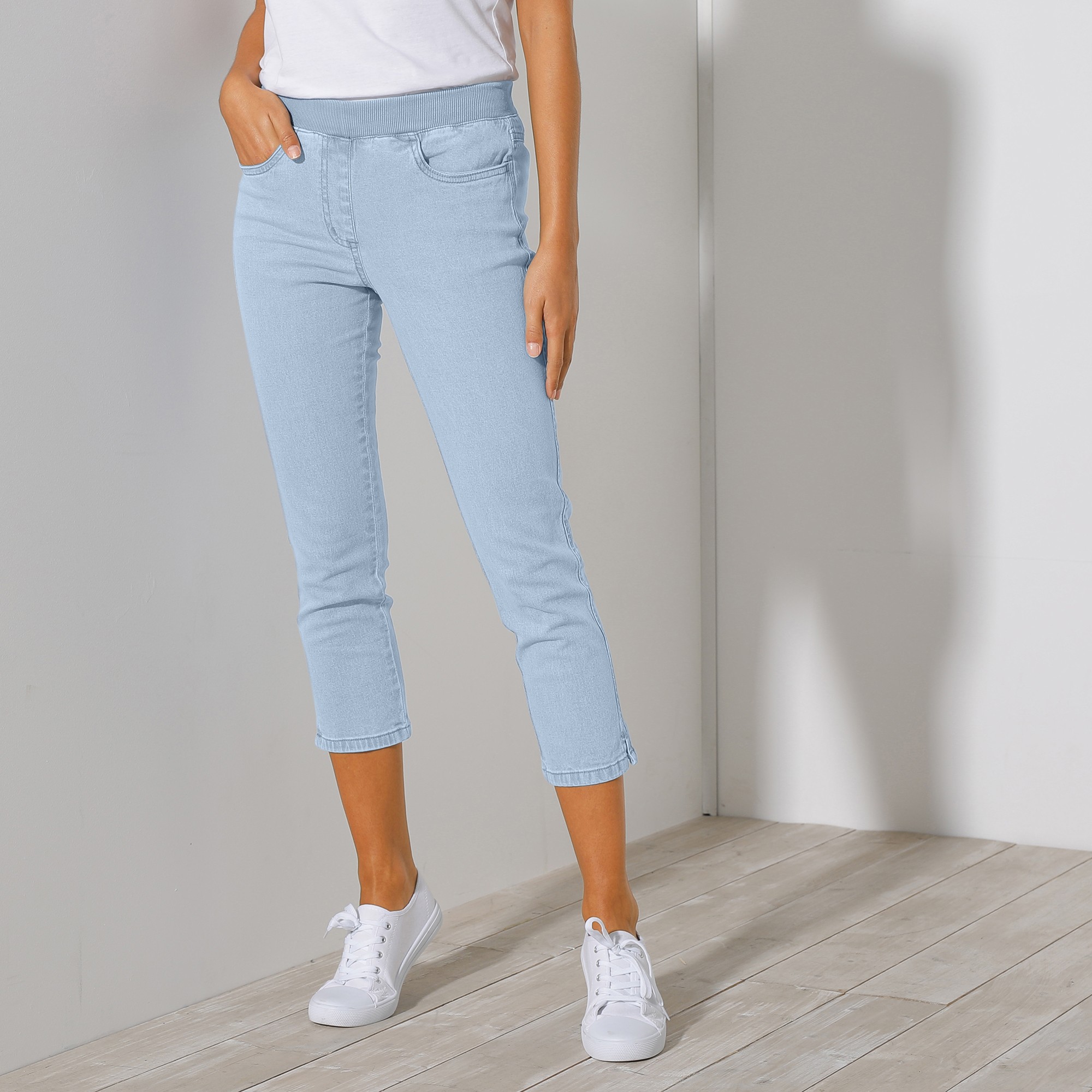 Pantacourt femme taille élastique store