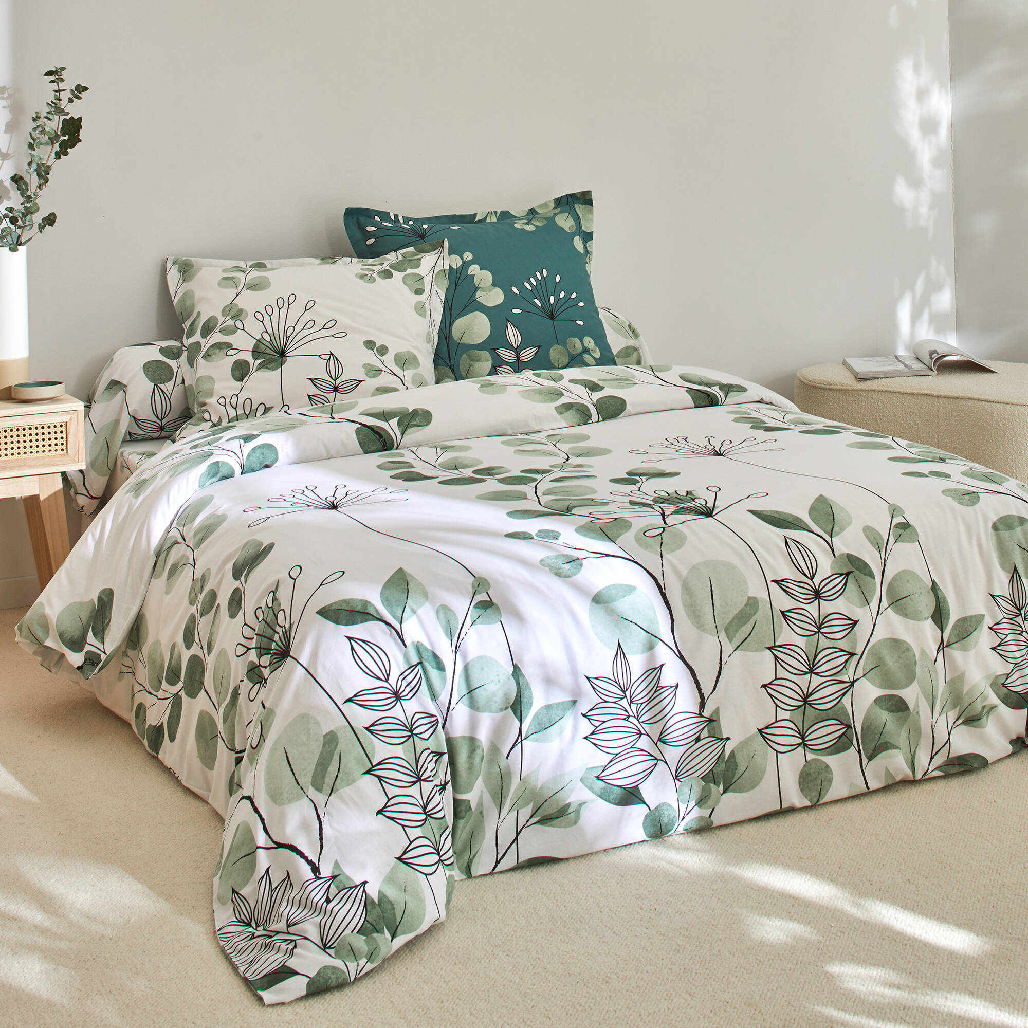 Linge de lit Danae imprimé - coton 57 fils/cm² - Blancheporte