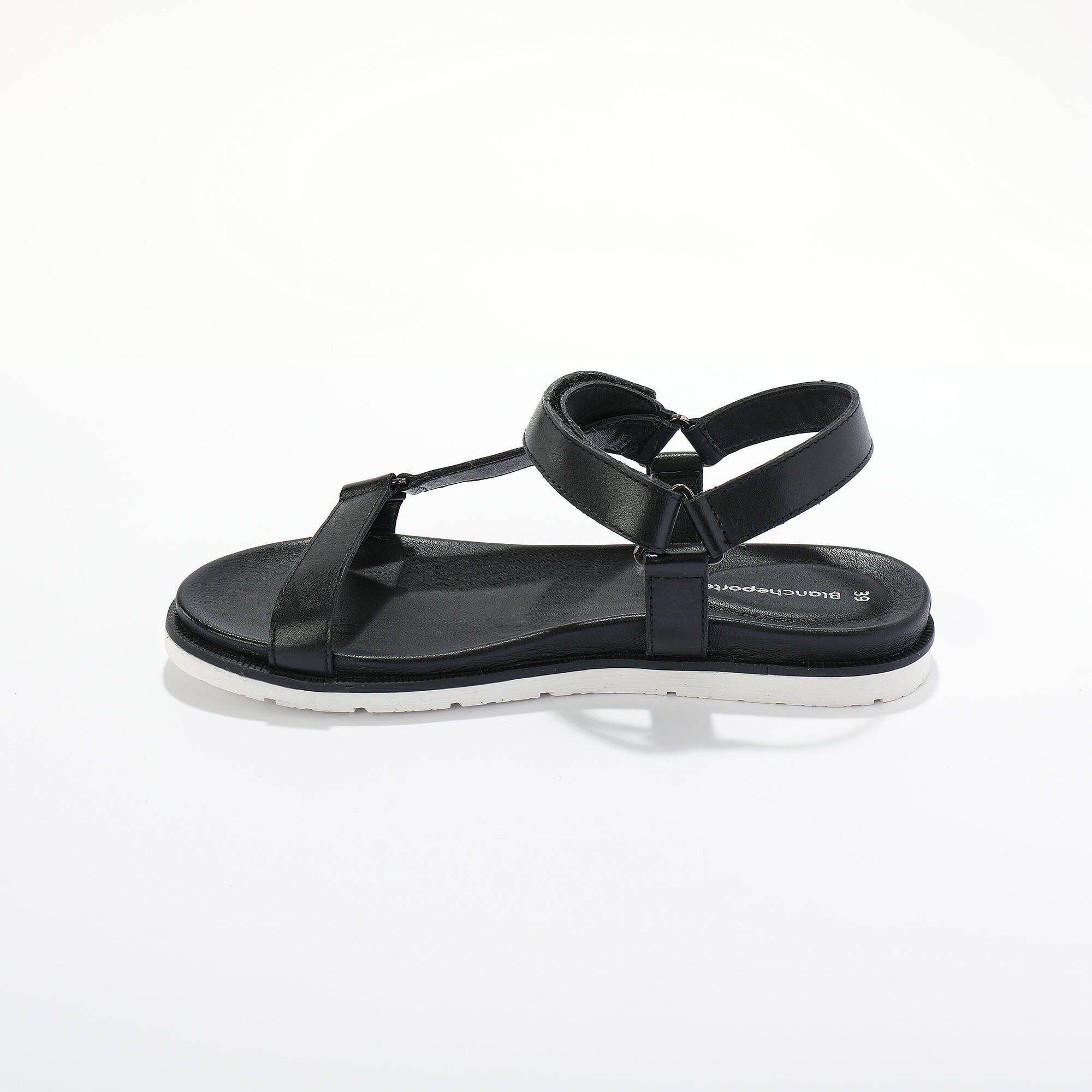 Sandales scratches largeur confort en cuir style rando certifi LWG - Blancheporte 70$