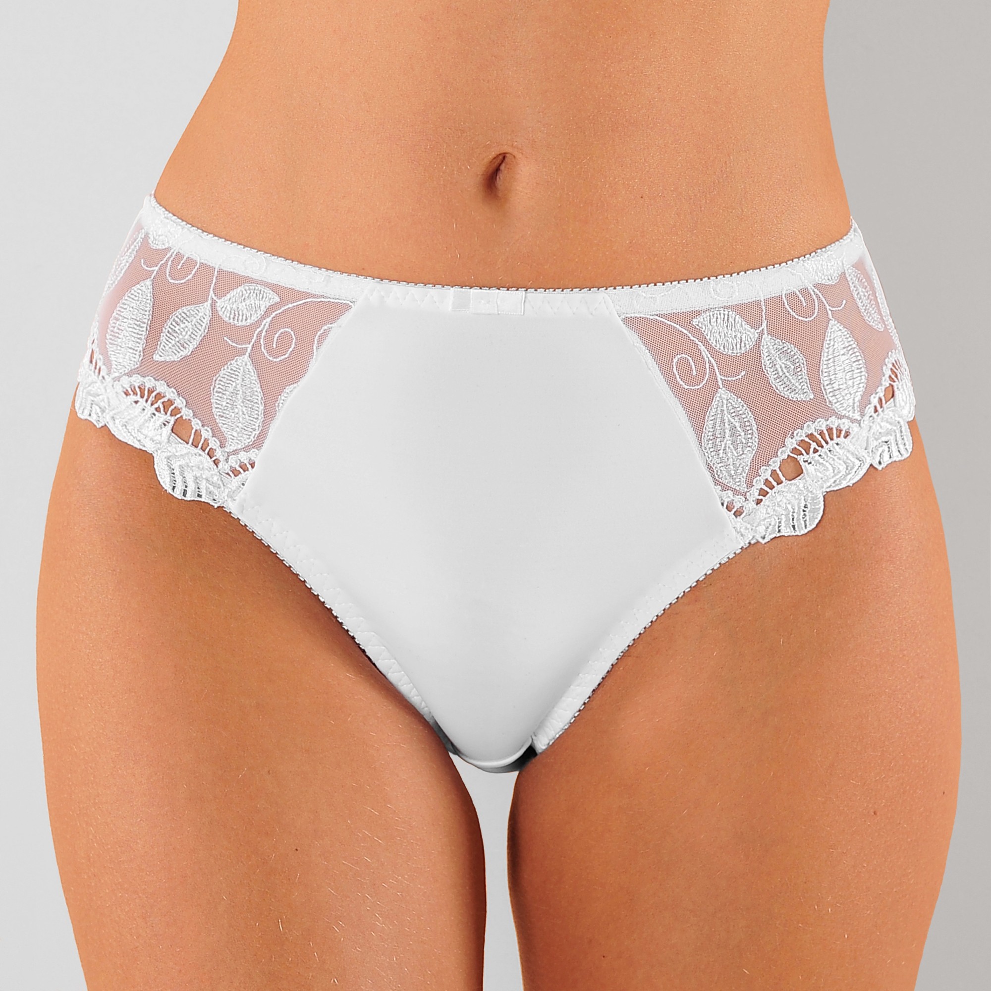 Culotte microfibre et guipure Rima - lot de 2 - 48/50 - Blanc - Confidence Lingerie