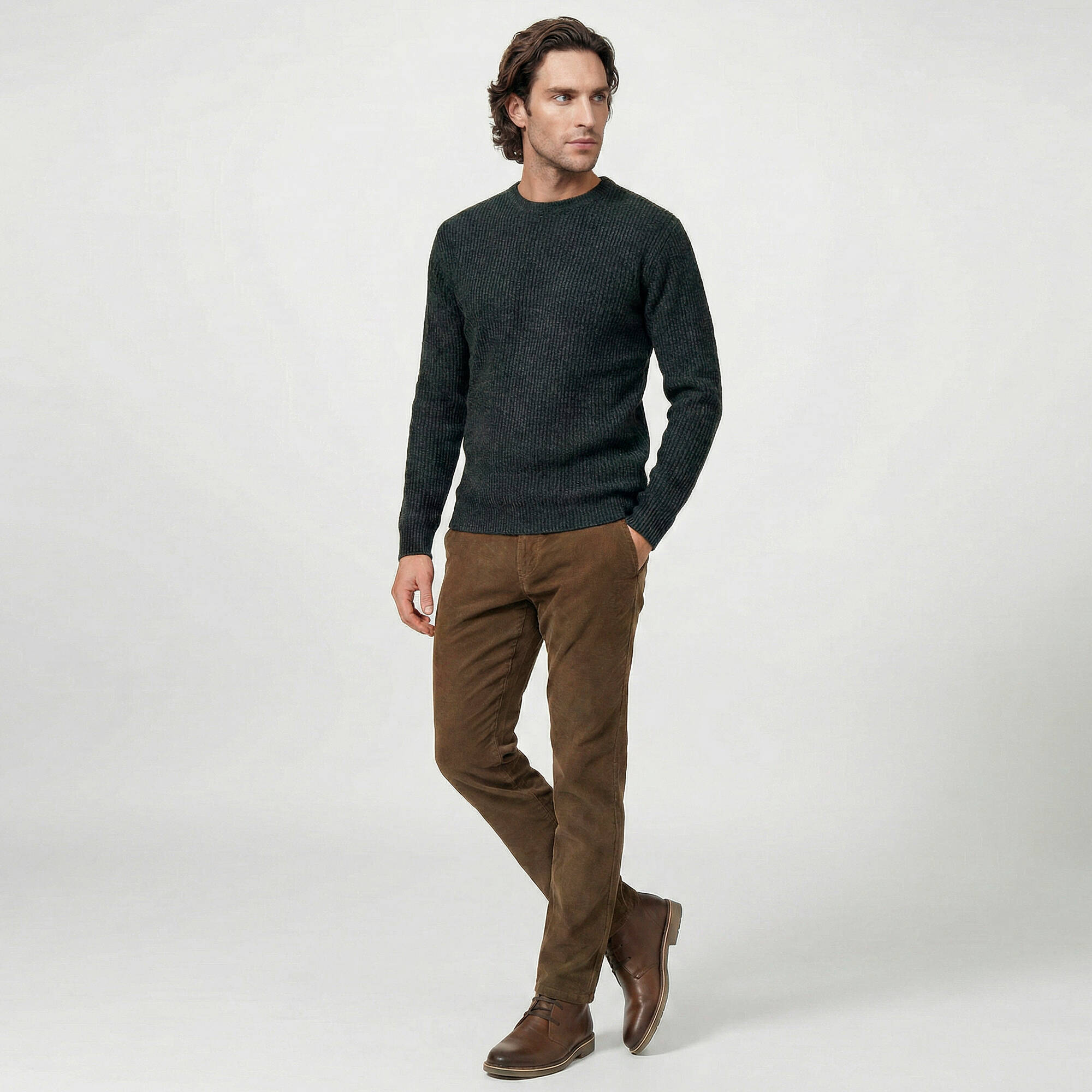 Pantalon chino velours fines ctes - Blancheporte 46 €