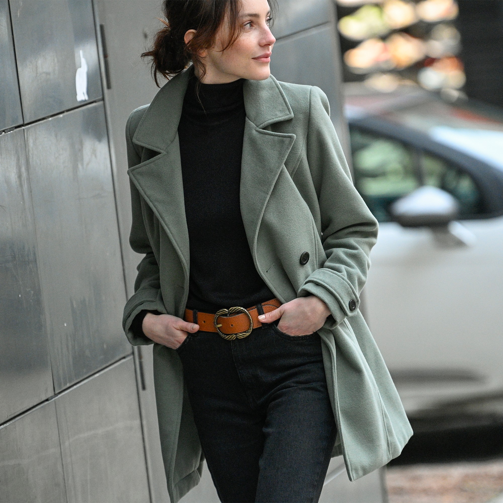 Manteau Caban Boutonné Uni - Blancheporte