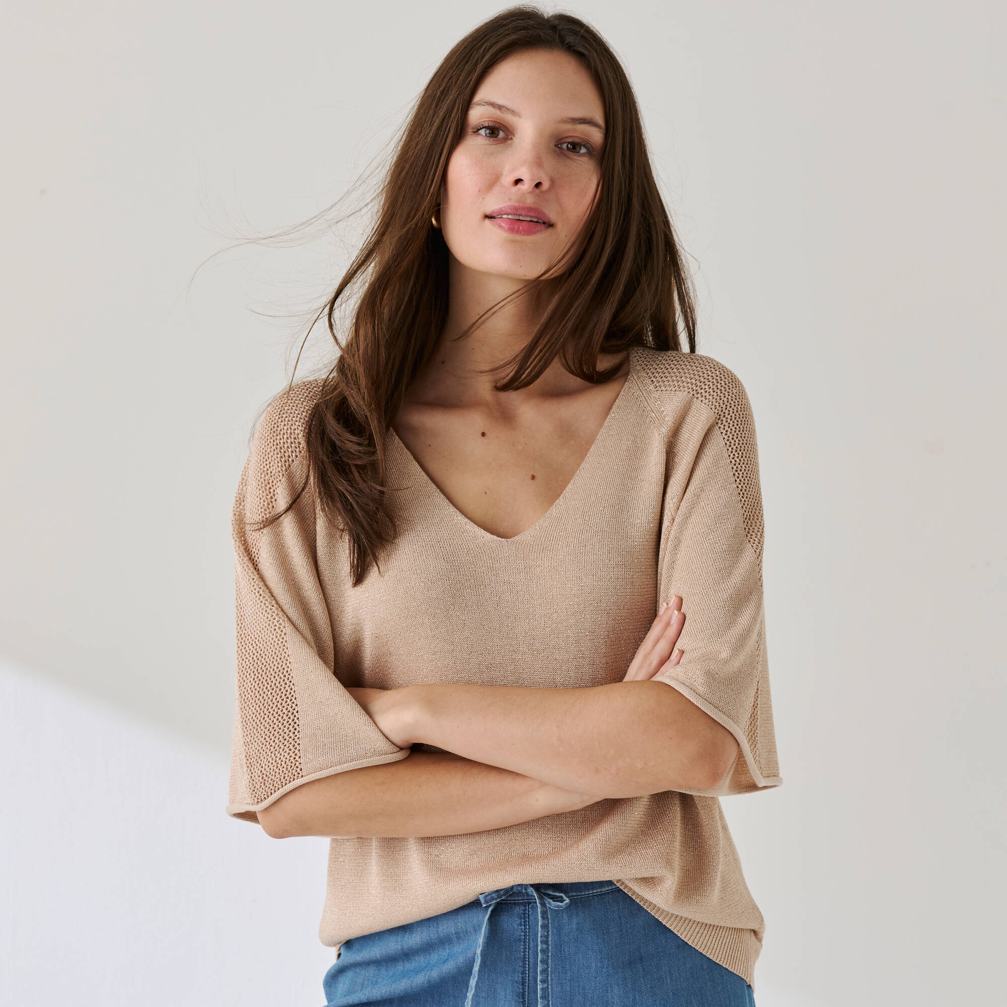 Pull Loose Maille Brillante - Blancheporte