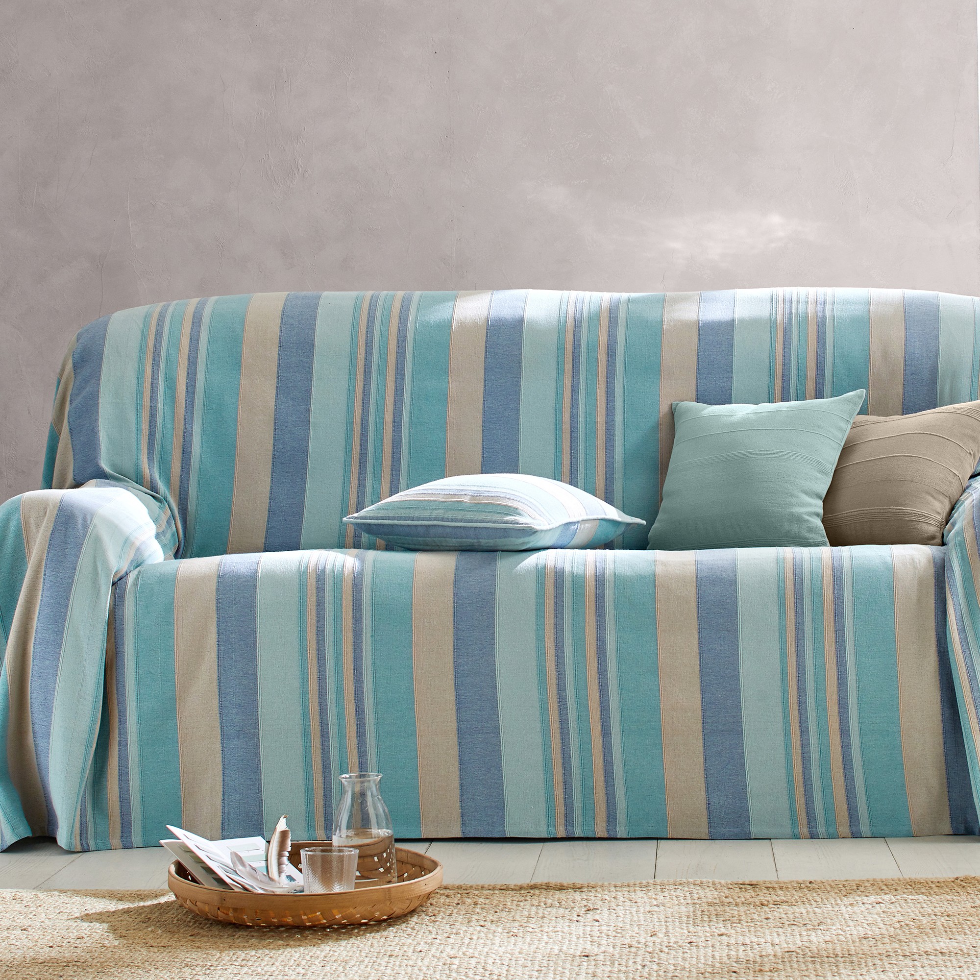 Plaid Jeté Multicolore Coton Tissage Artisanal - Blancheporte