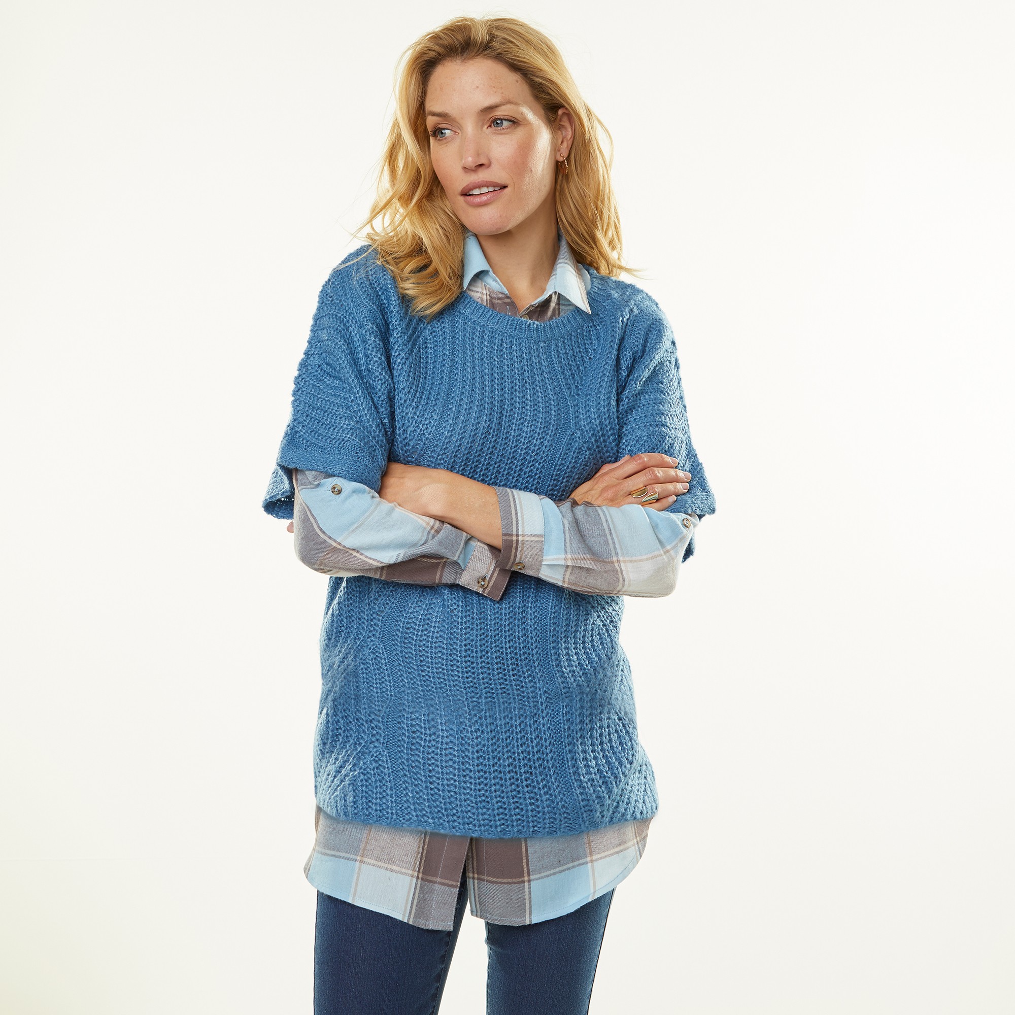 Pull Poncho Manches Coudes - Blancheporte