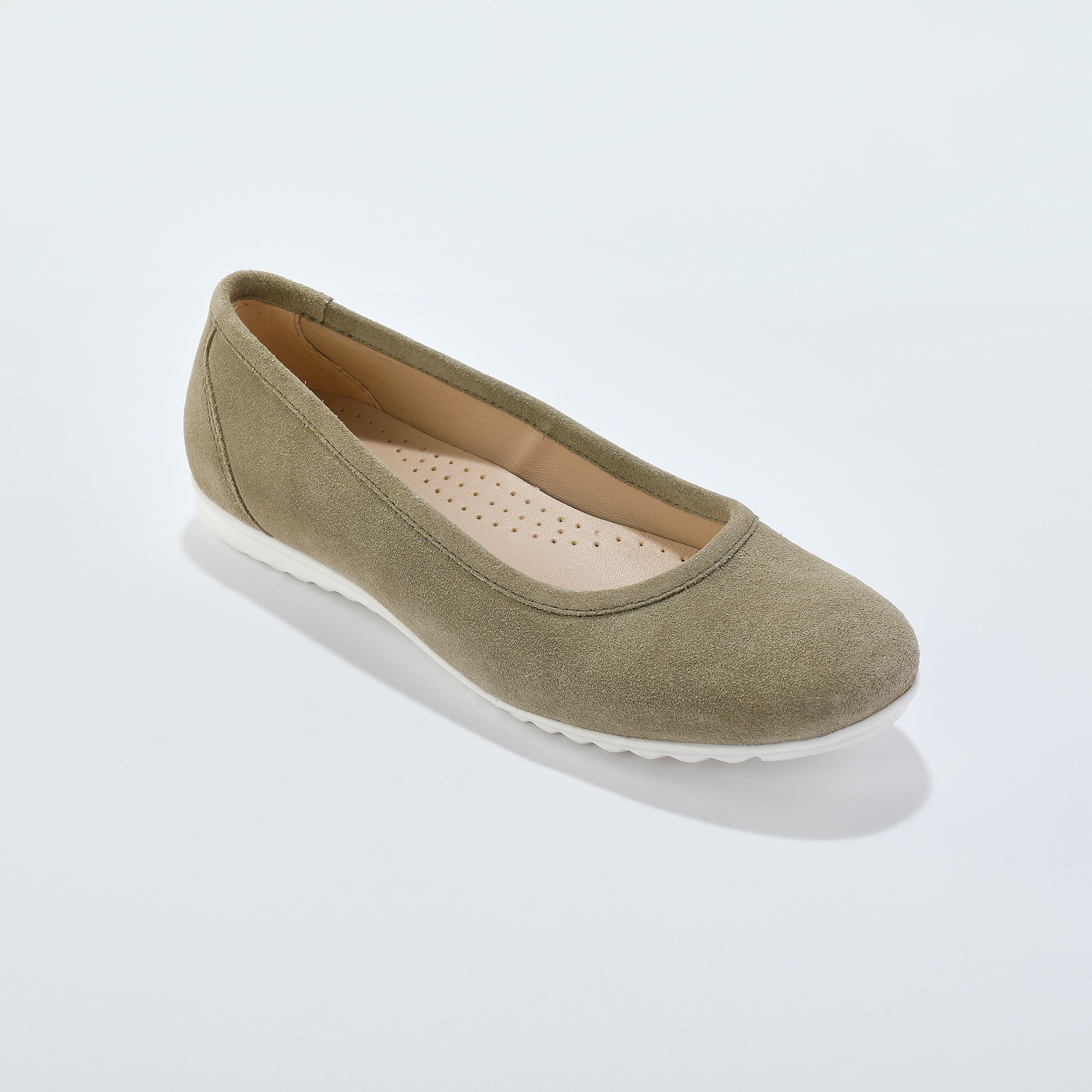 Ballerines Croûte De Cuir, Semelle Crantée - Blancheporte