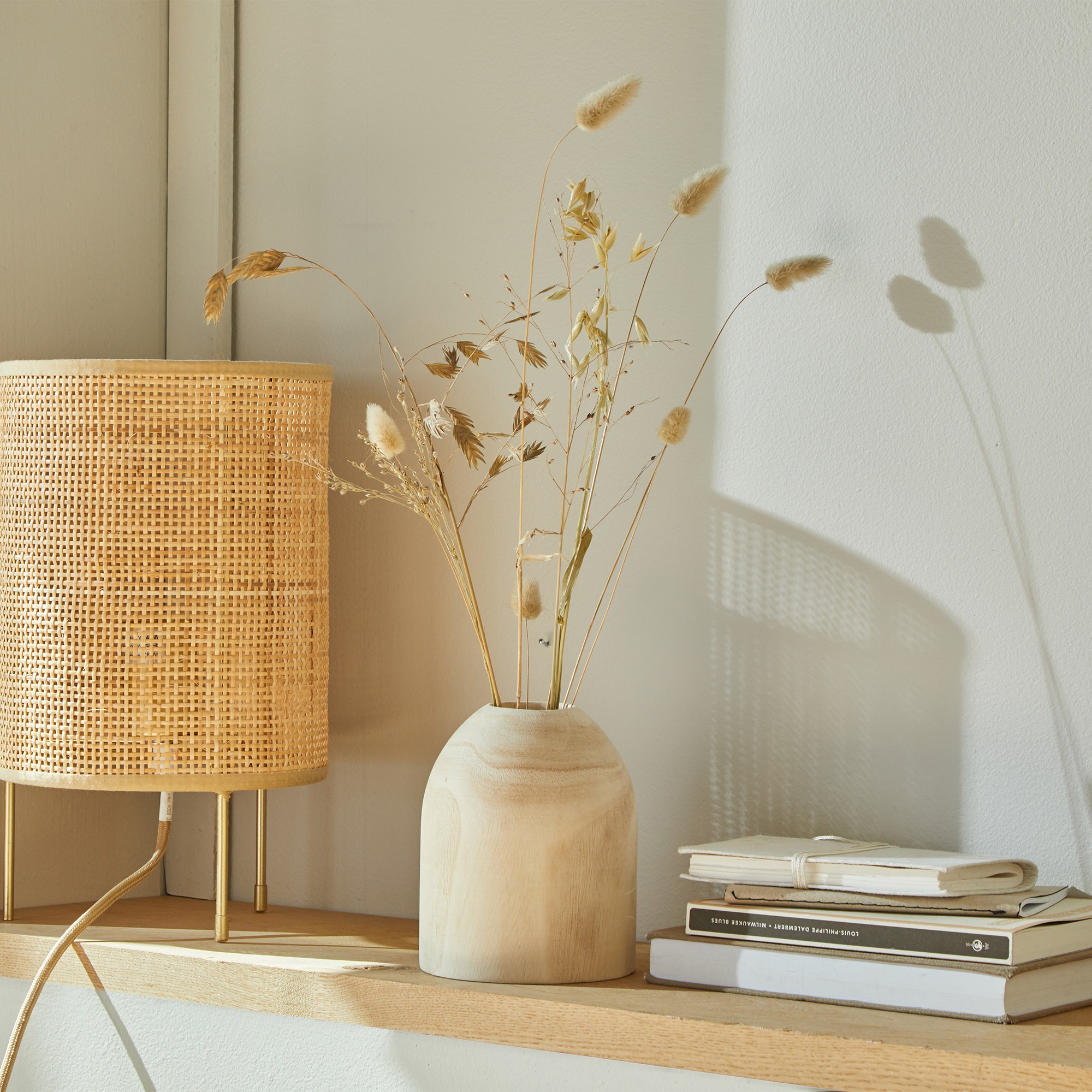 Vase En Bois Brut Forme Pot - Hauteur 15 Cm - Blancheporte