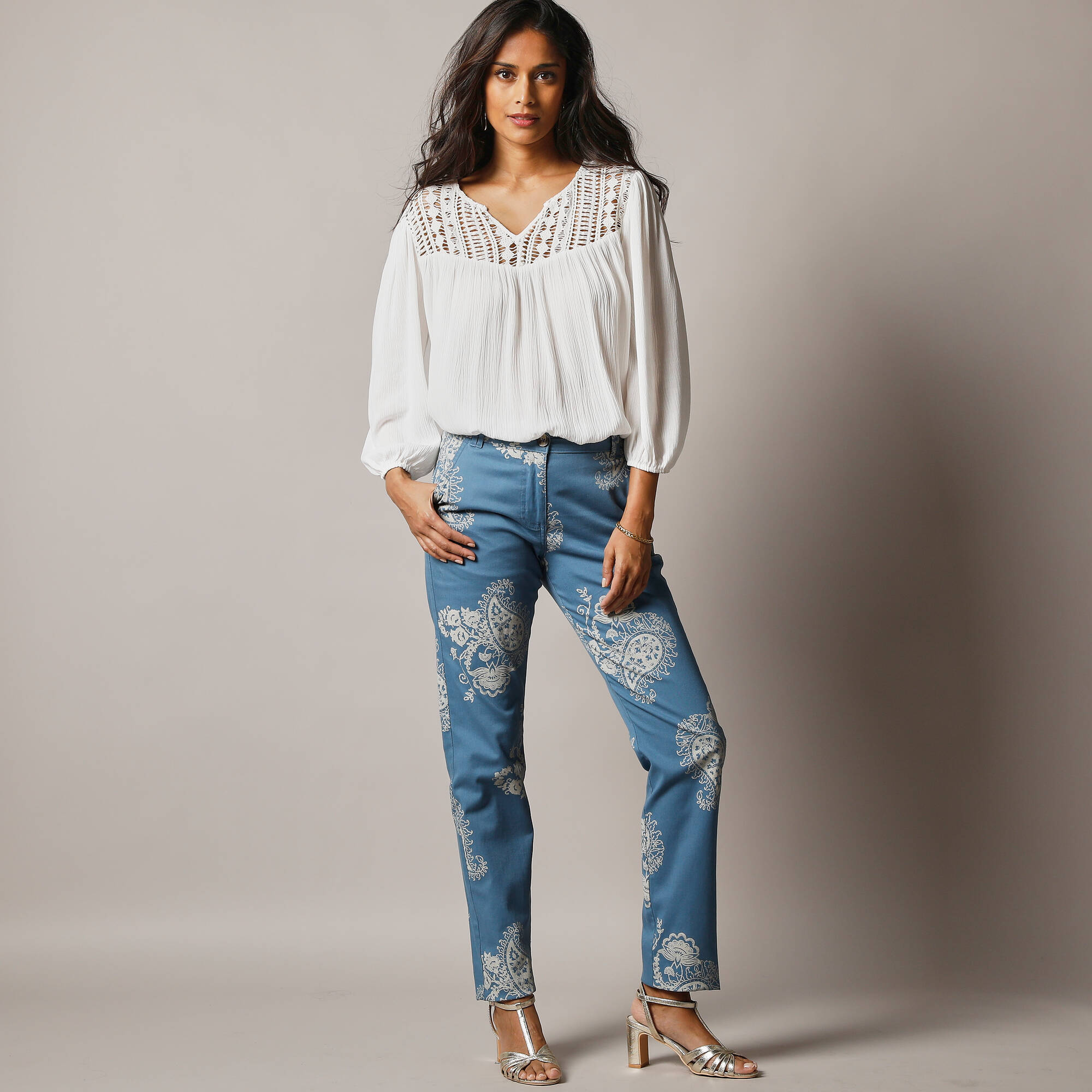 Pantalon imprim cachemire - Blancheporte 40$