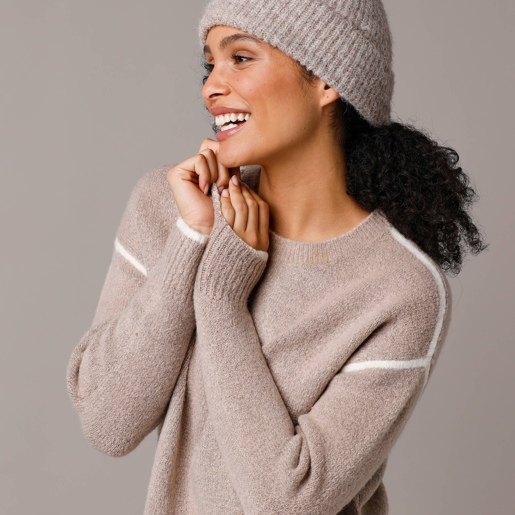 Pull bicolore en maille moelleuse - Blancheporte 40$