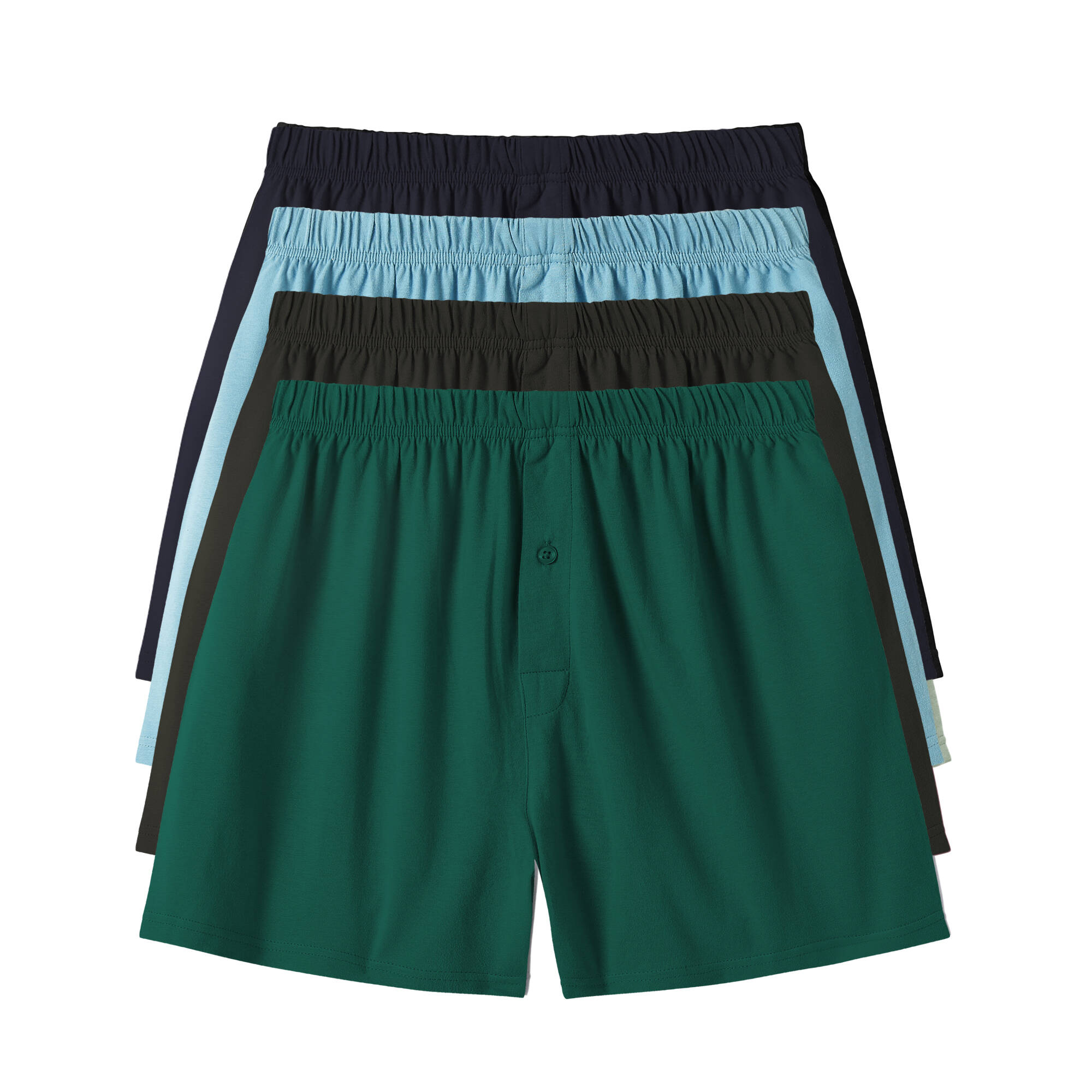 Caleçon flottant ouvert uni - lot de 4 - Blancheporte