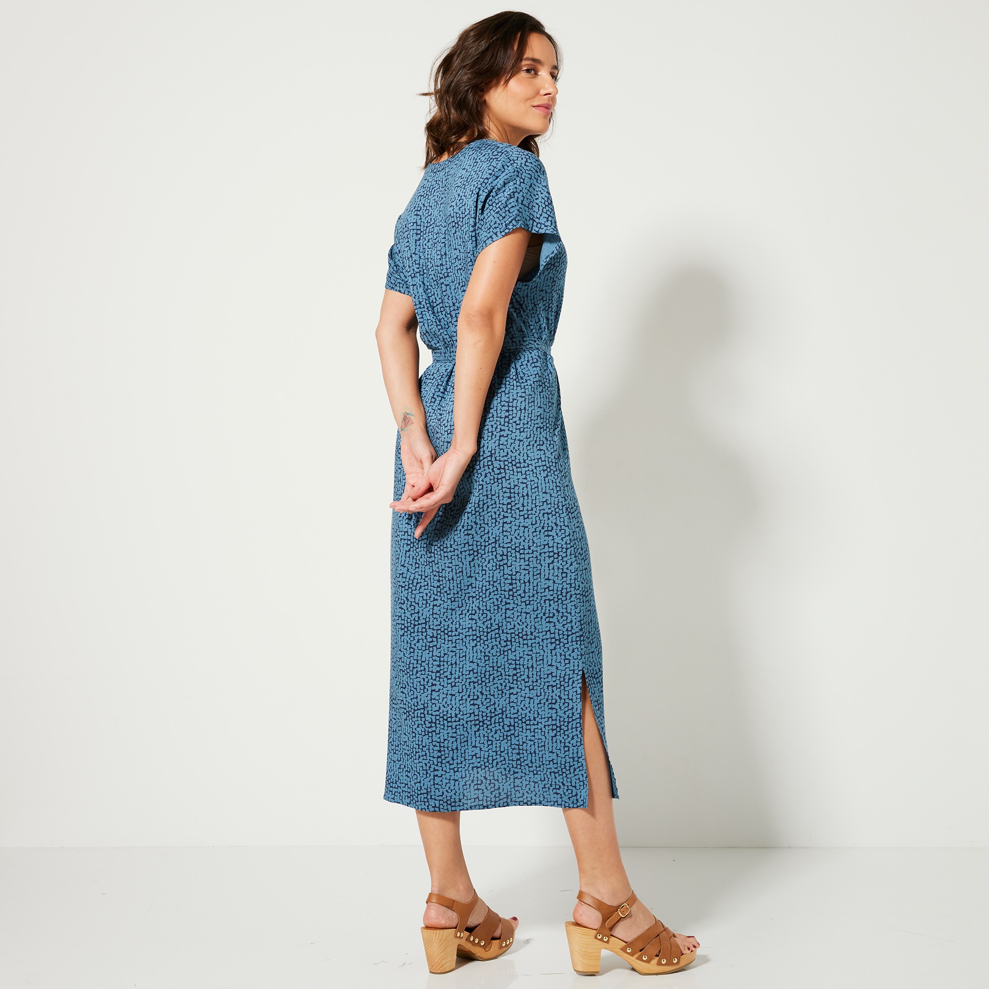 Robe droite best sale fluide longue
