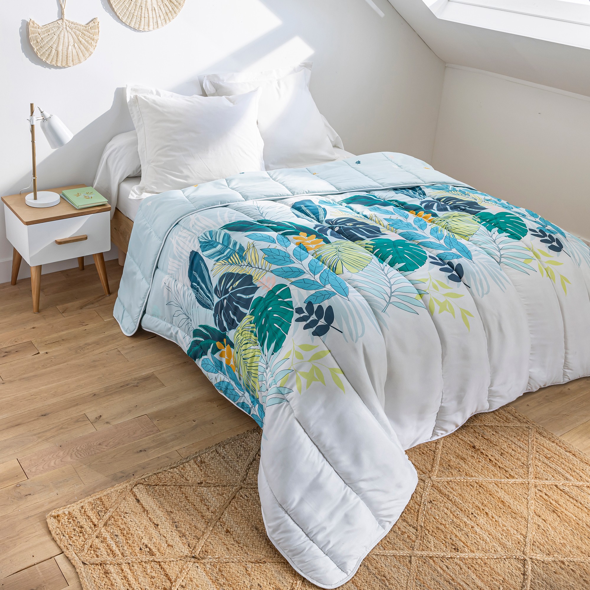 Couette Microfibre Imprimé Végétal 400 G/m² - Blancheporte
