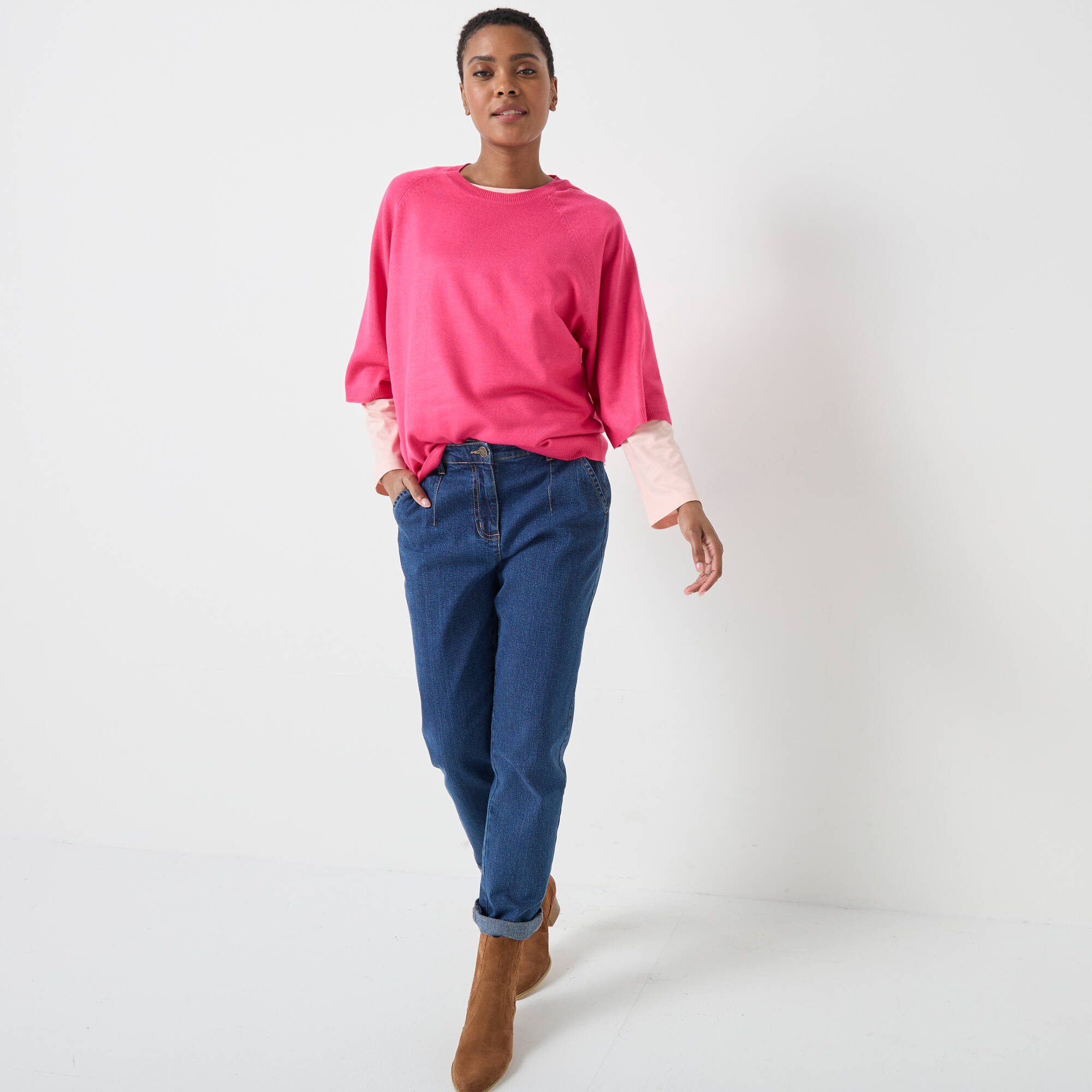 Pull loose manches coudes toucher doux - Blancheporte 11$