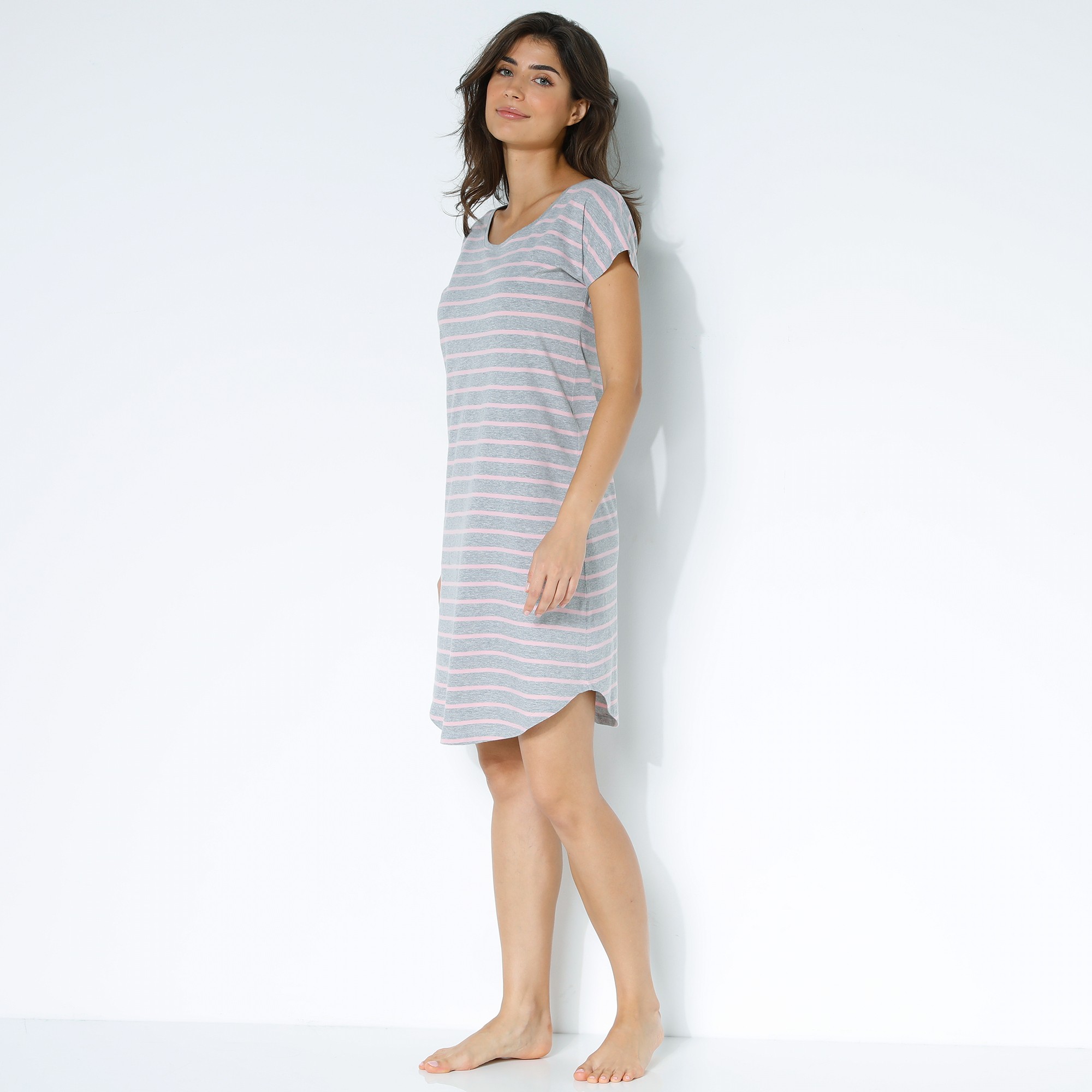 Chemise De Nuit Manches Courtes Esprit Liquette - Blancheporte