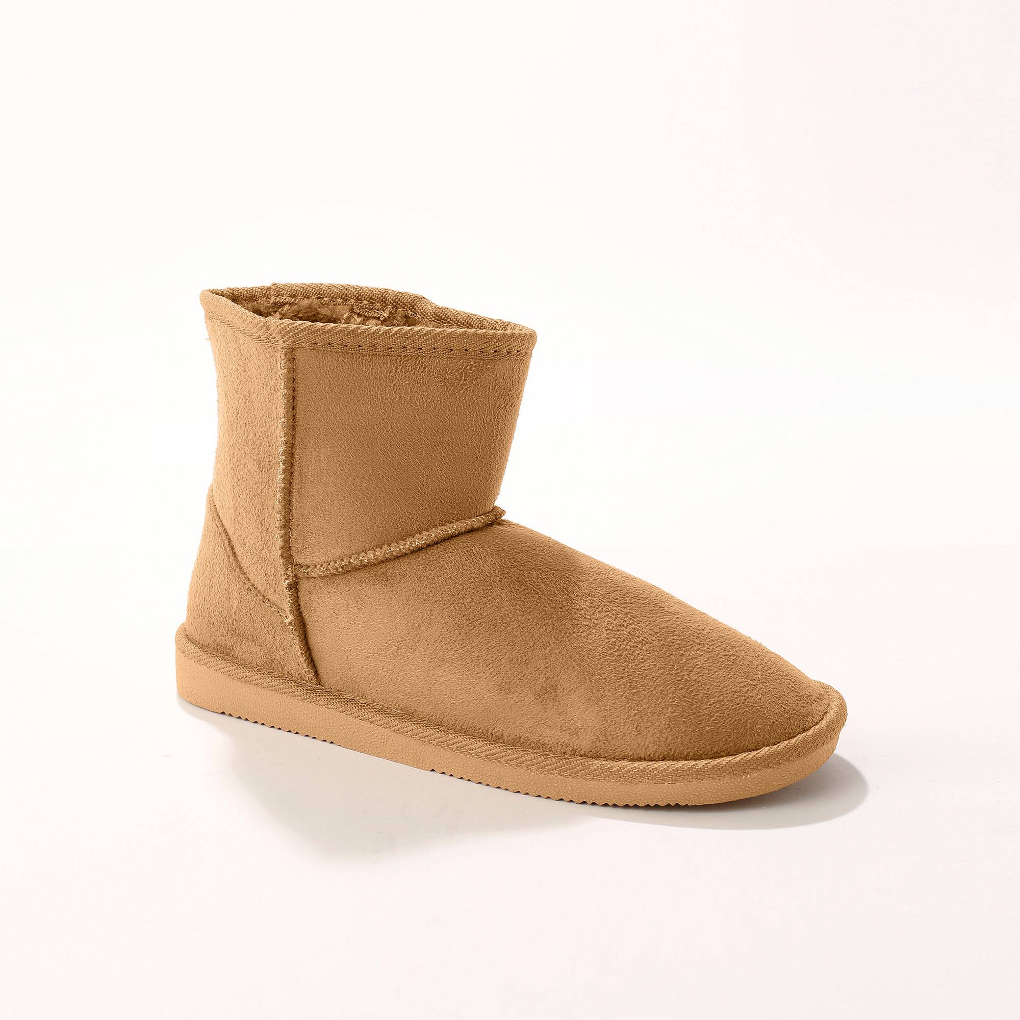 Bottes fourr es plates marron marron Blancheporte