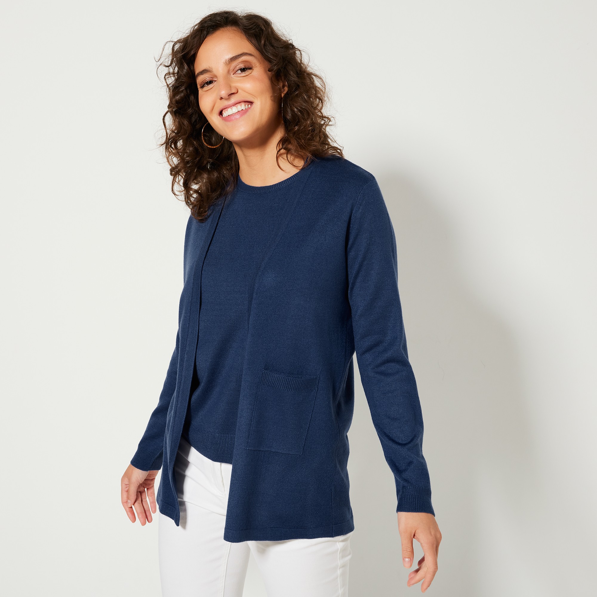 Gilet Long Porter Ouvert - Blancheporte