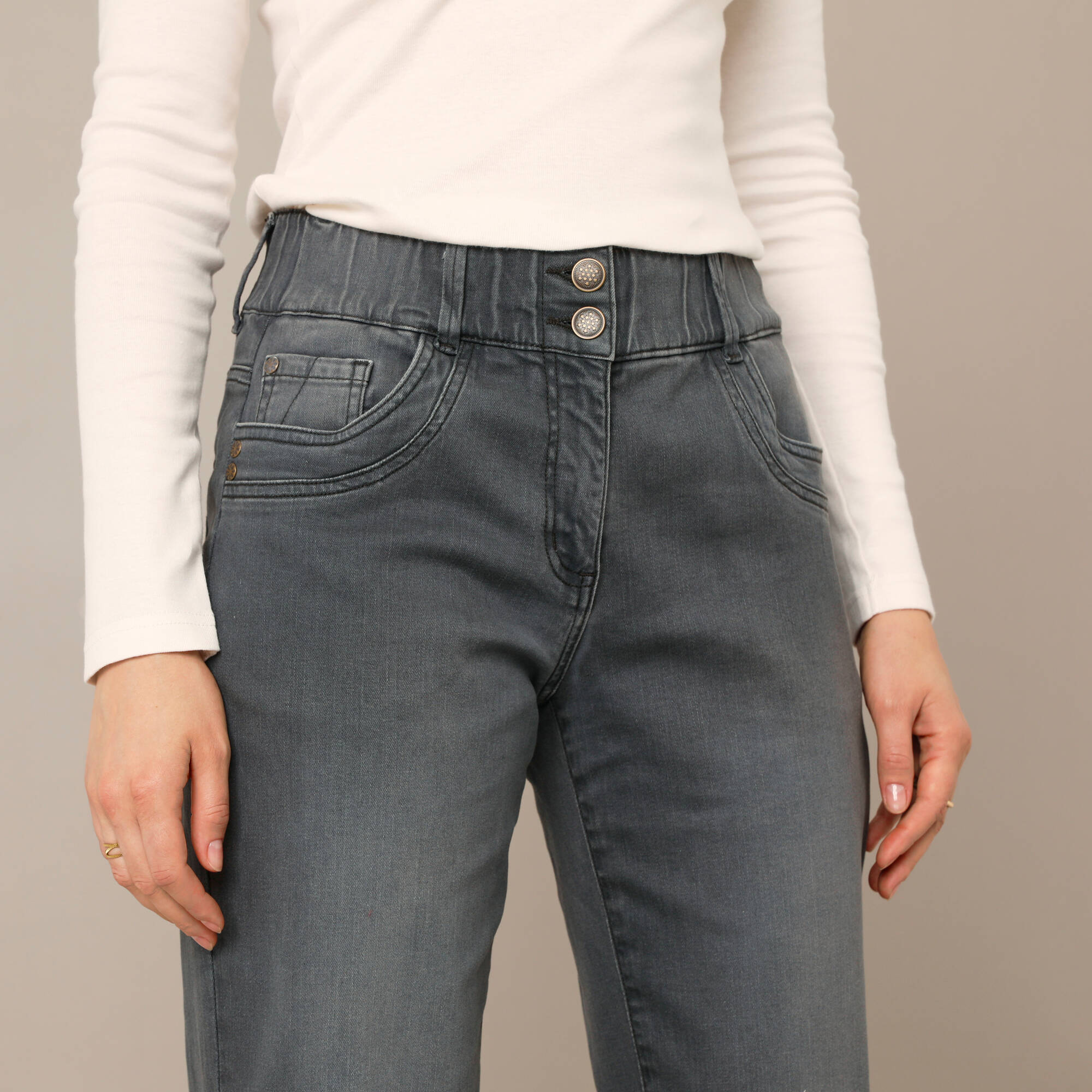 Jean mom taille lastique - Blancheporte 43 €
