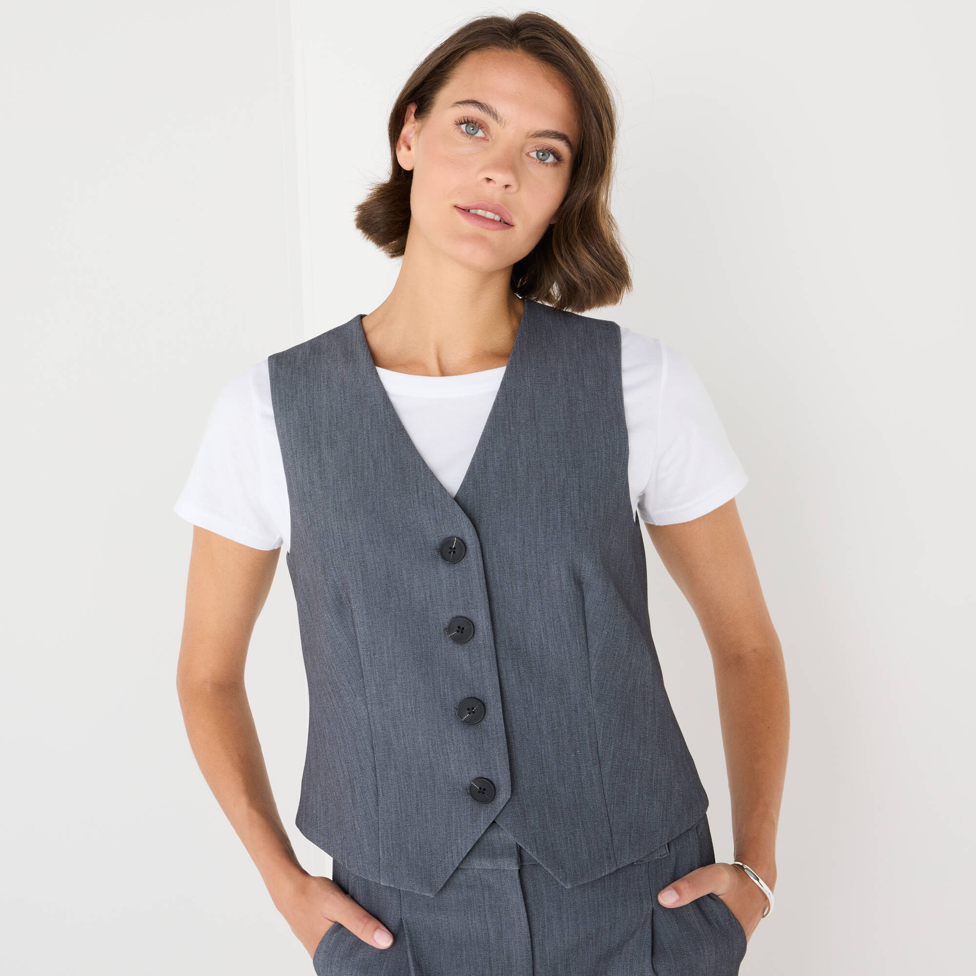 Gilet sans manches, uni - Blancheporte