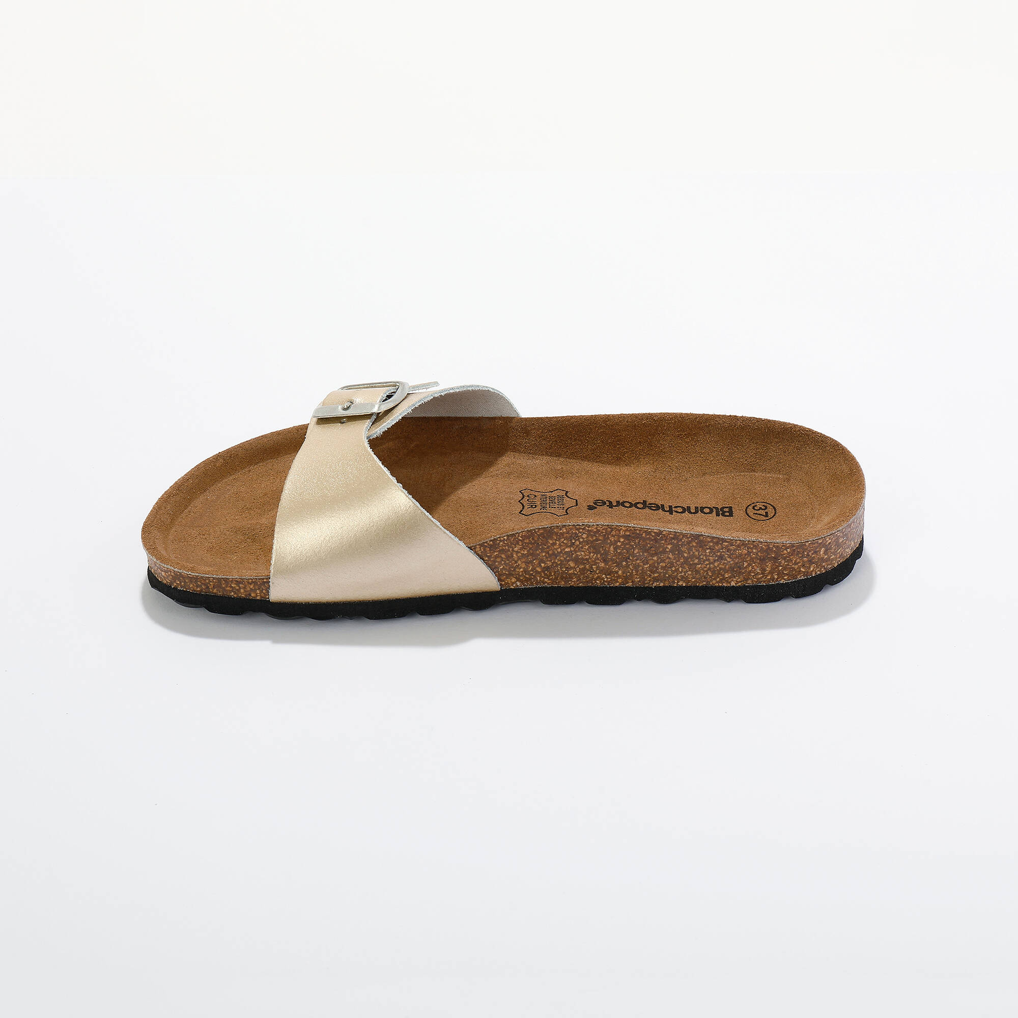 Mules plates cuir boucle rglable - Blancheporte 40$