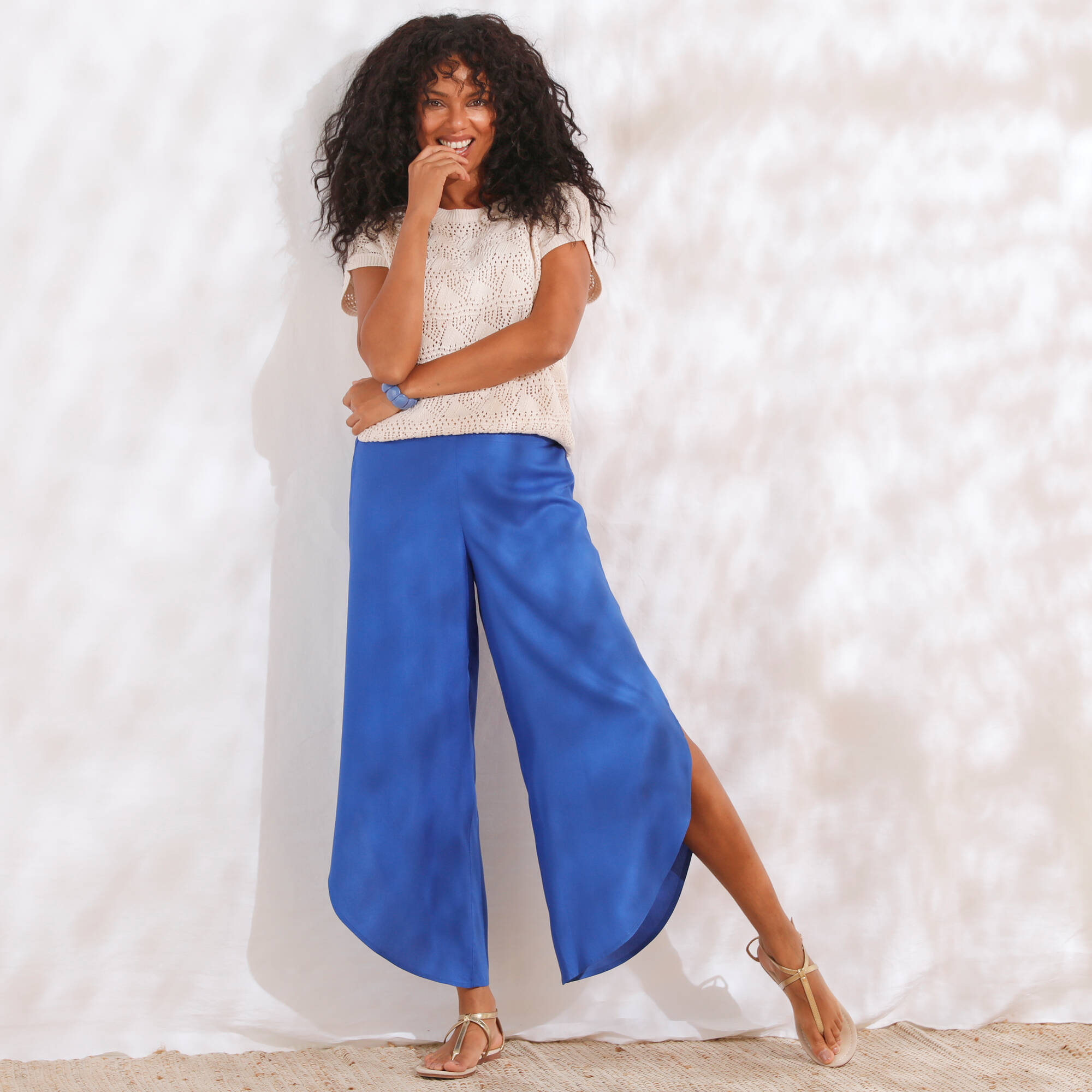 Pantalon large bas fendus - Blancheporte 33$