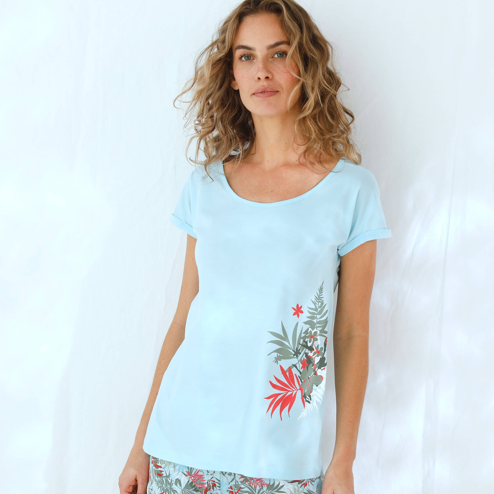 Pyjama pantacourt imprim - coton modal - Blancheporte 27$