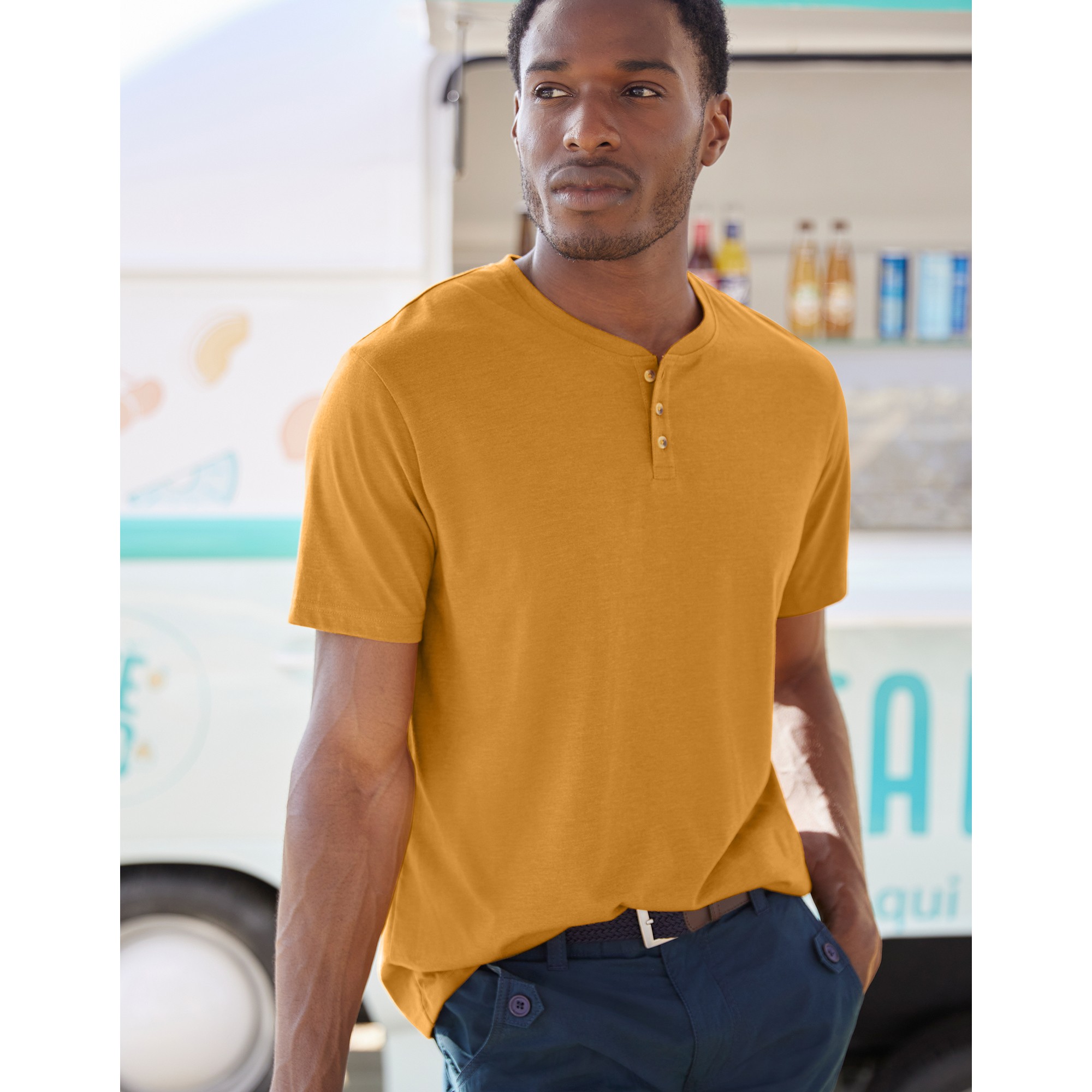 Tee-shirt Col Tunisien - Blancheporte