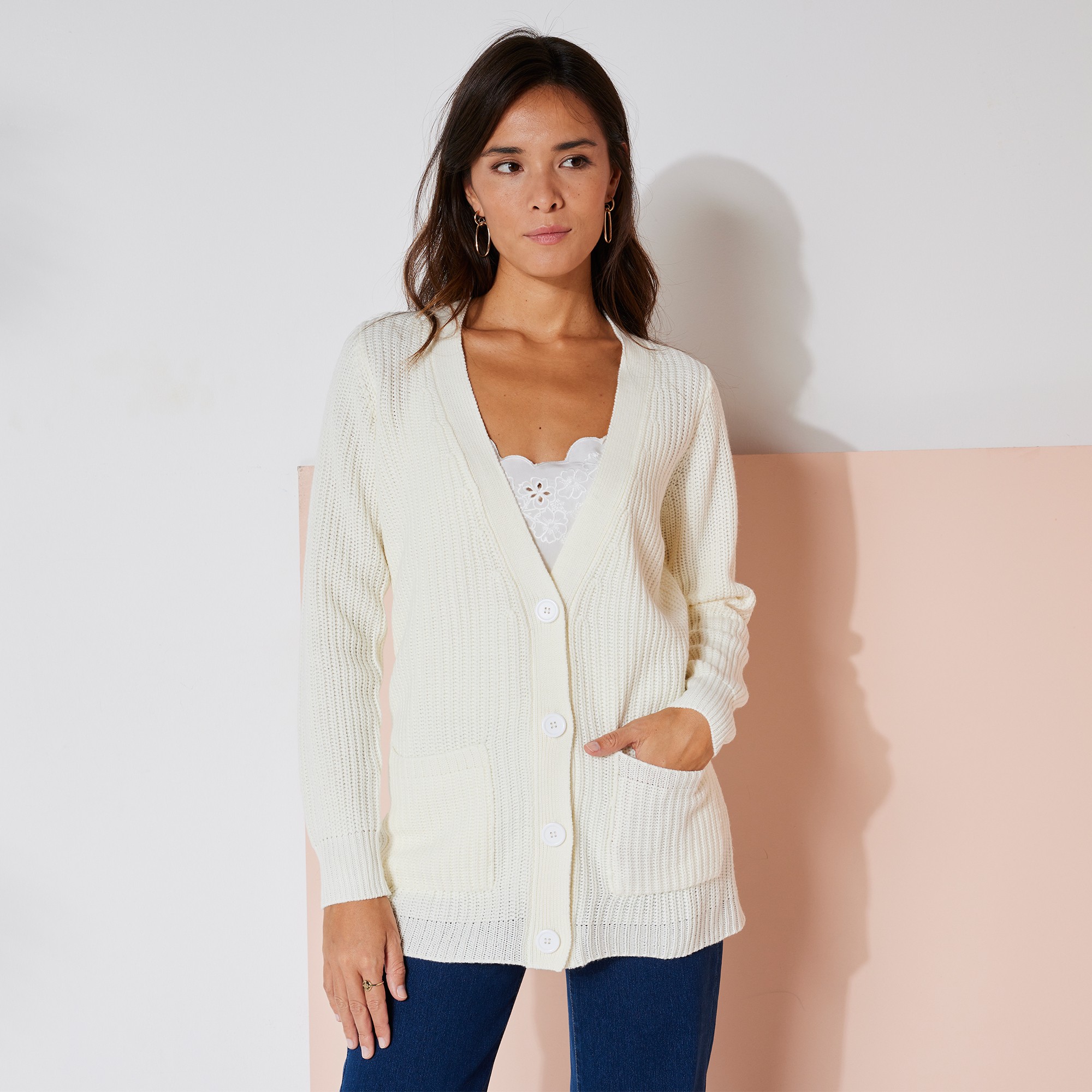 Gilet blanche porte hotsell