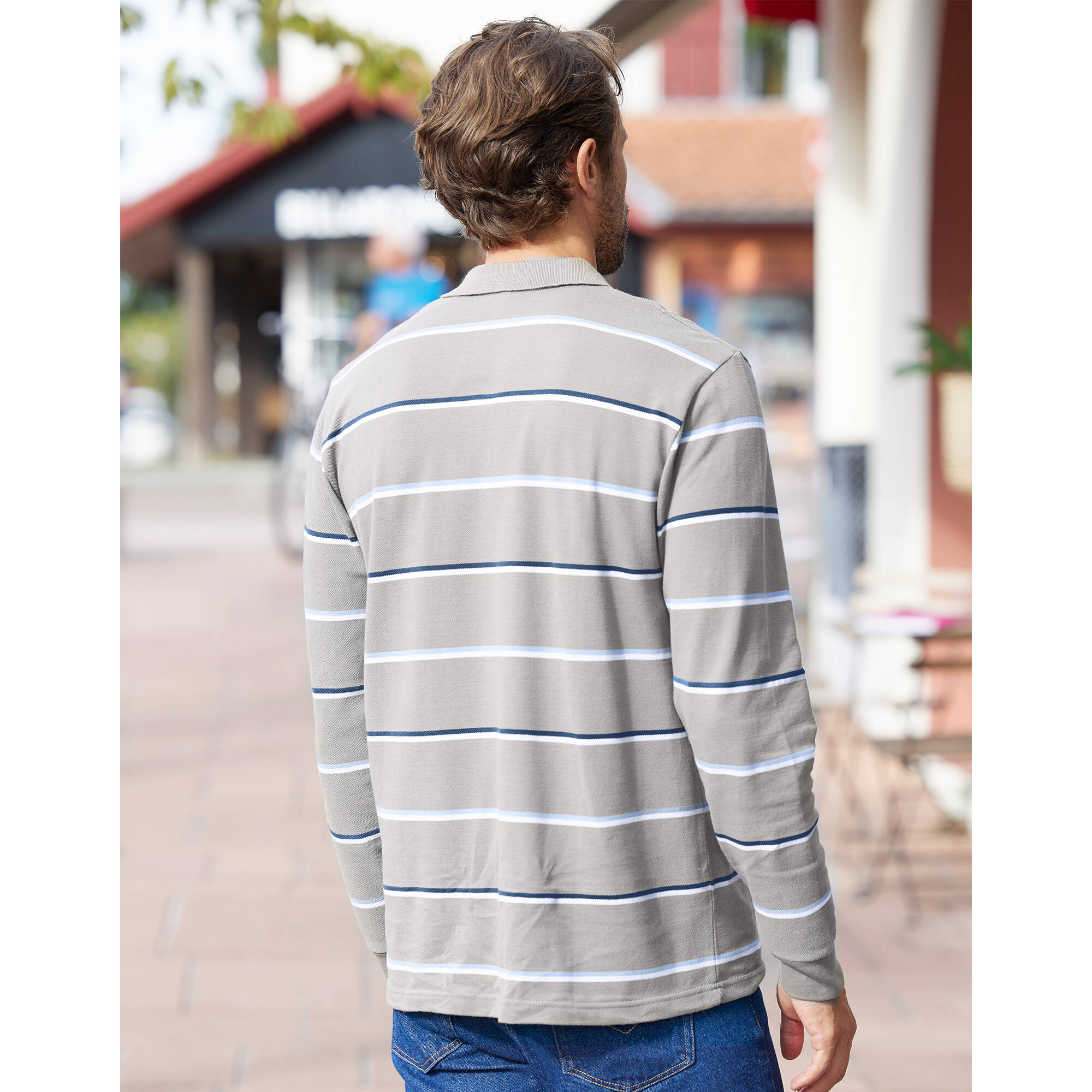 Polo ray maille pique chine manches longues - Blancheporte 30$