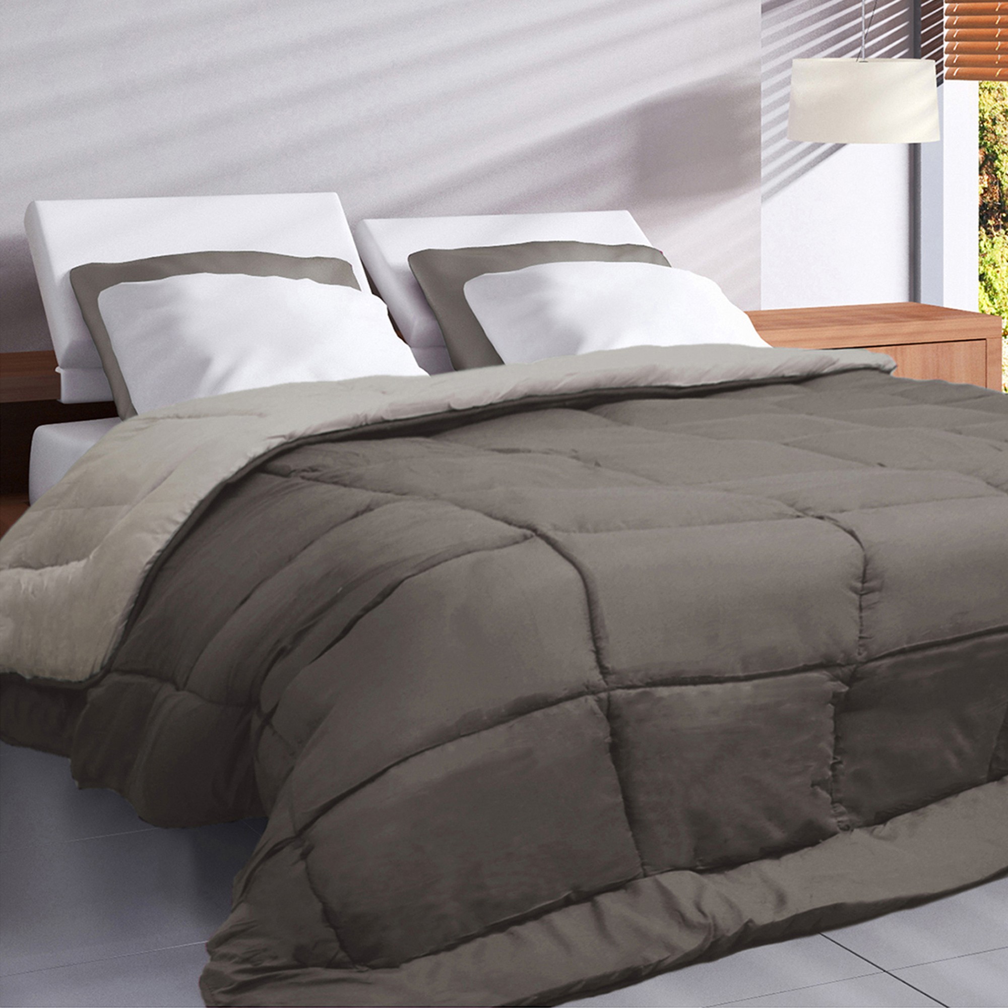Couette Unie Douceur Microfibre Réversible 400g/m² - Blancheporte