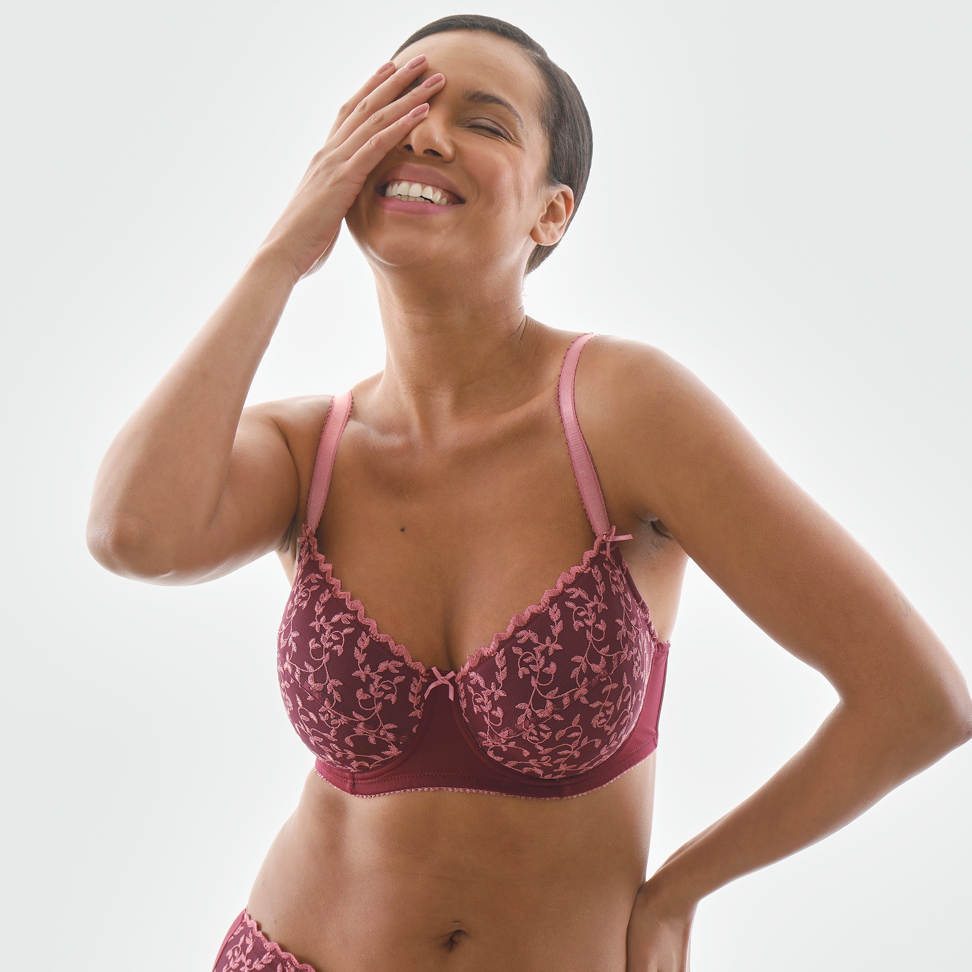 Soutien-gorge Ampliforme Tulle Brodé Forme Emboîtante Keokea – Avec Armatures - Blancheporte