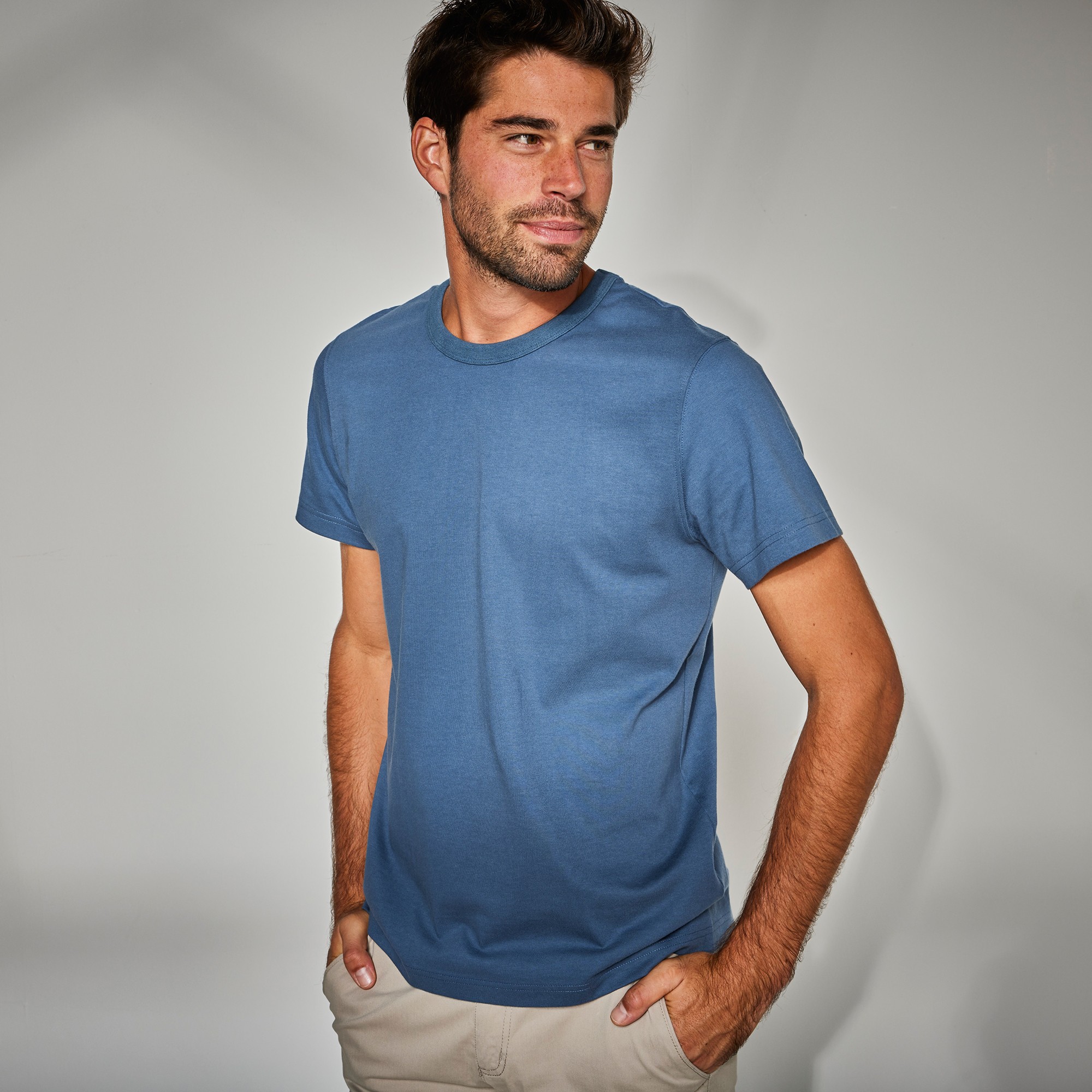 T-shirt Uni Col Rond Manches Courtes - Coton Biologique - Blancheporte
