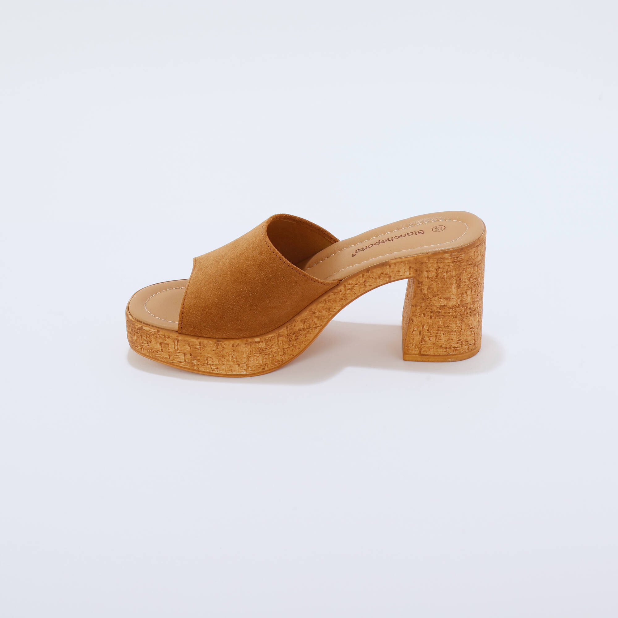 Mules cuir talon - Blancheporte 70$