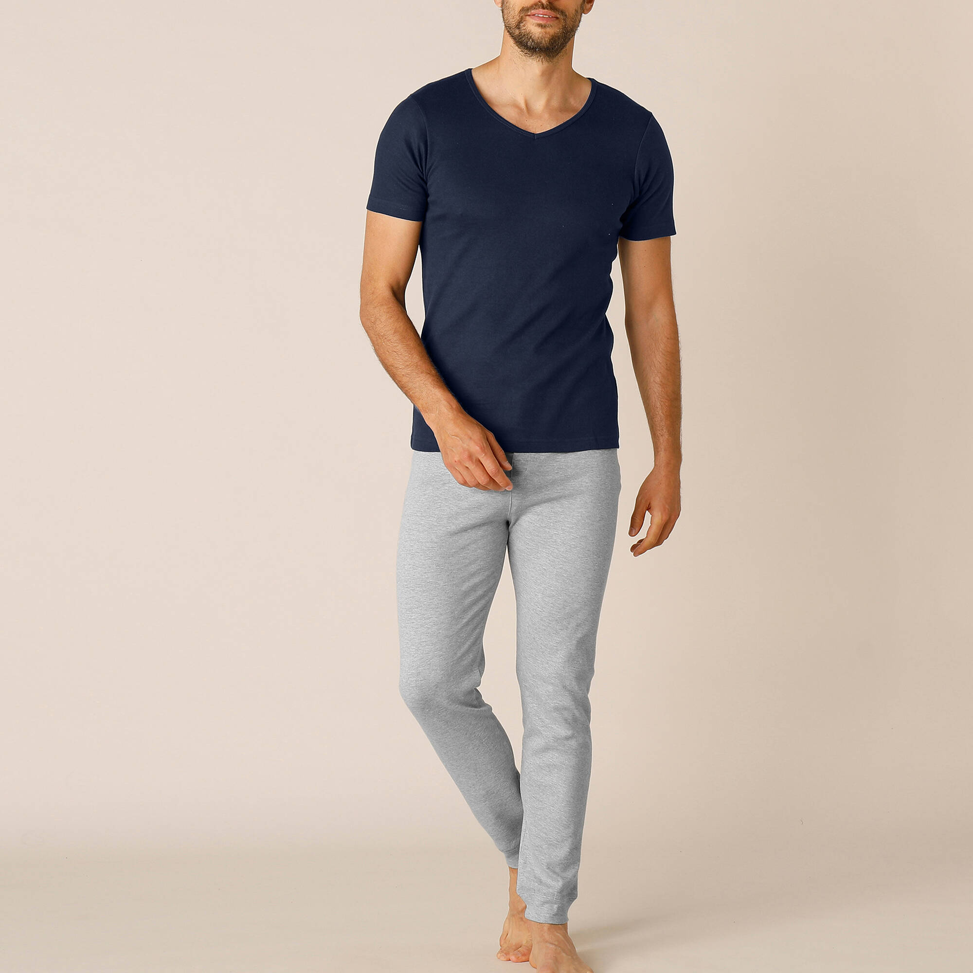 T-shirt sous-vtement homme col V manches courtes chaleur douce - lot de 2 - Blancheporte 28$