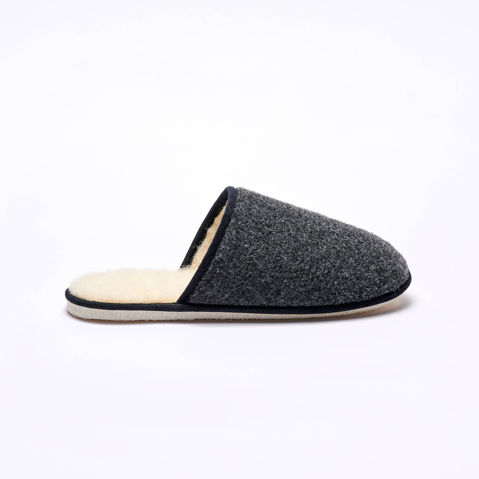 Mules silencieuses unies fourres laine - Blancheporte 40$