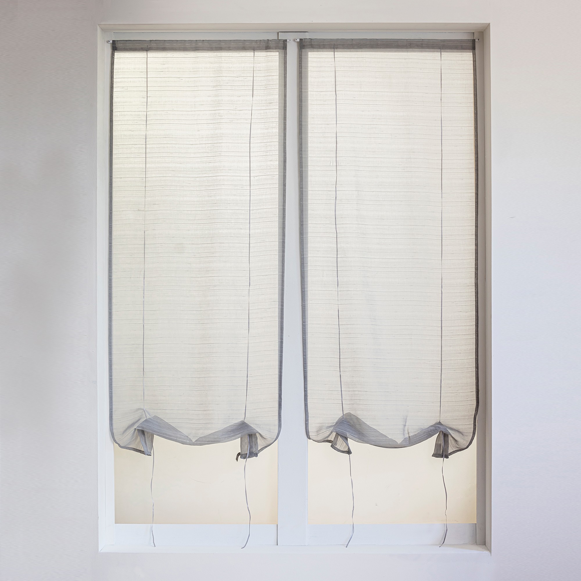 Vitrage Voile Fines Rayures - La Paire - Blancheporte