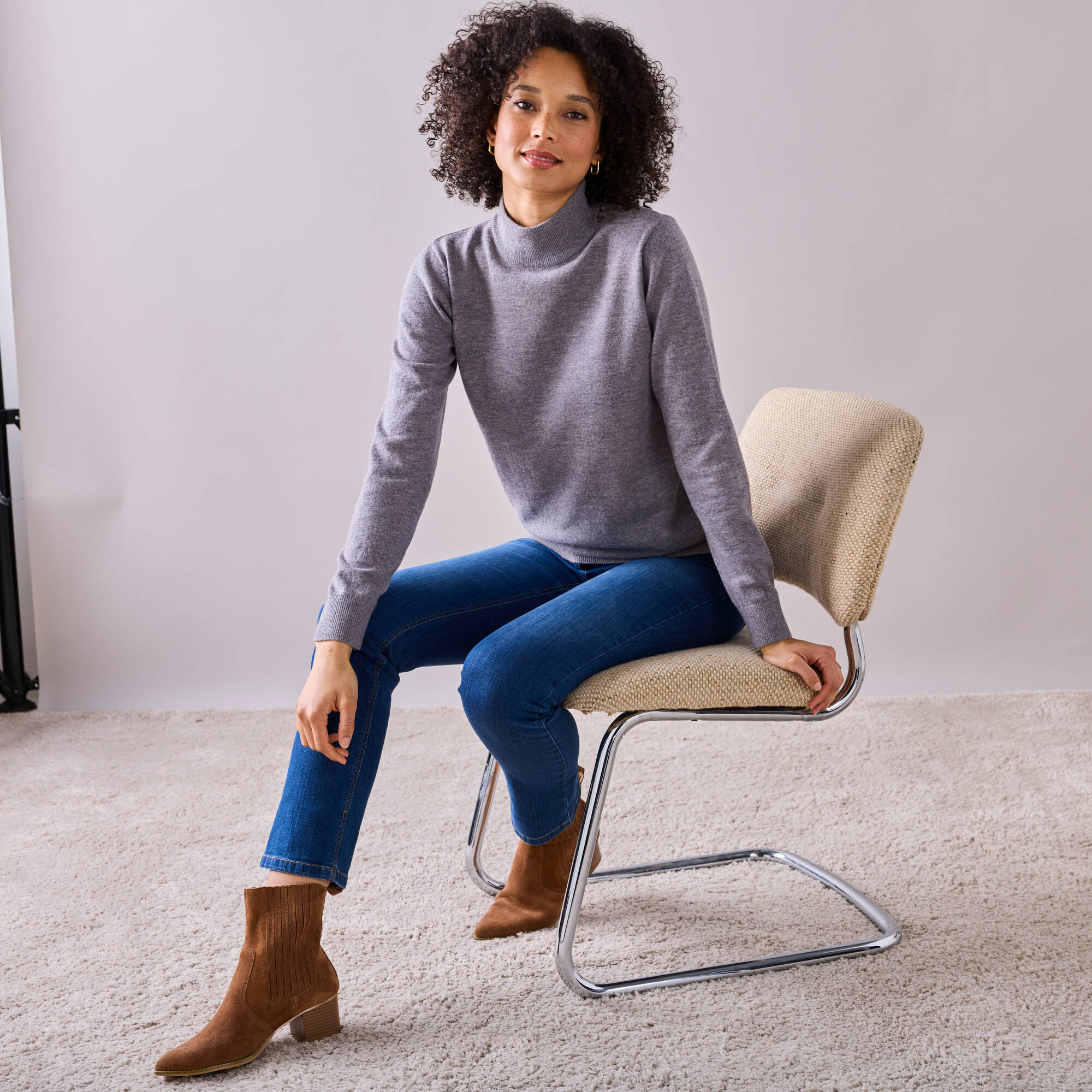 Pull col montant laine dagneau - Blancheporte 43$