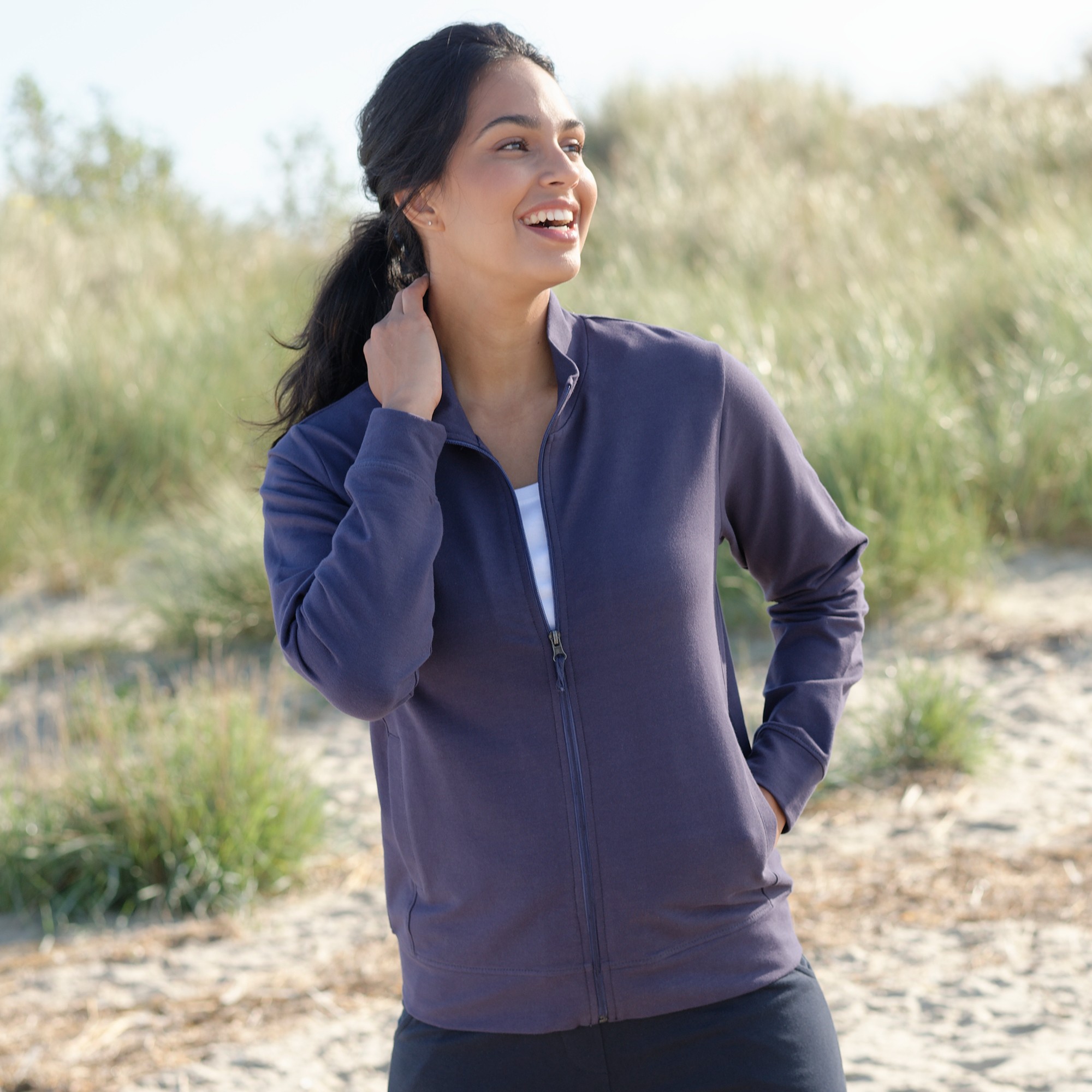 Sweat Zippé En Molleton, Col Montant - Blancheporte