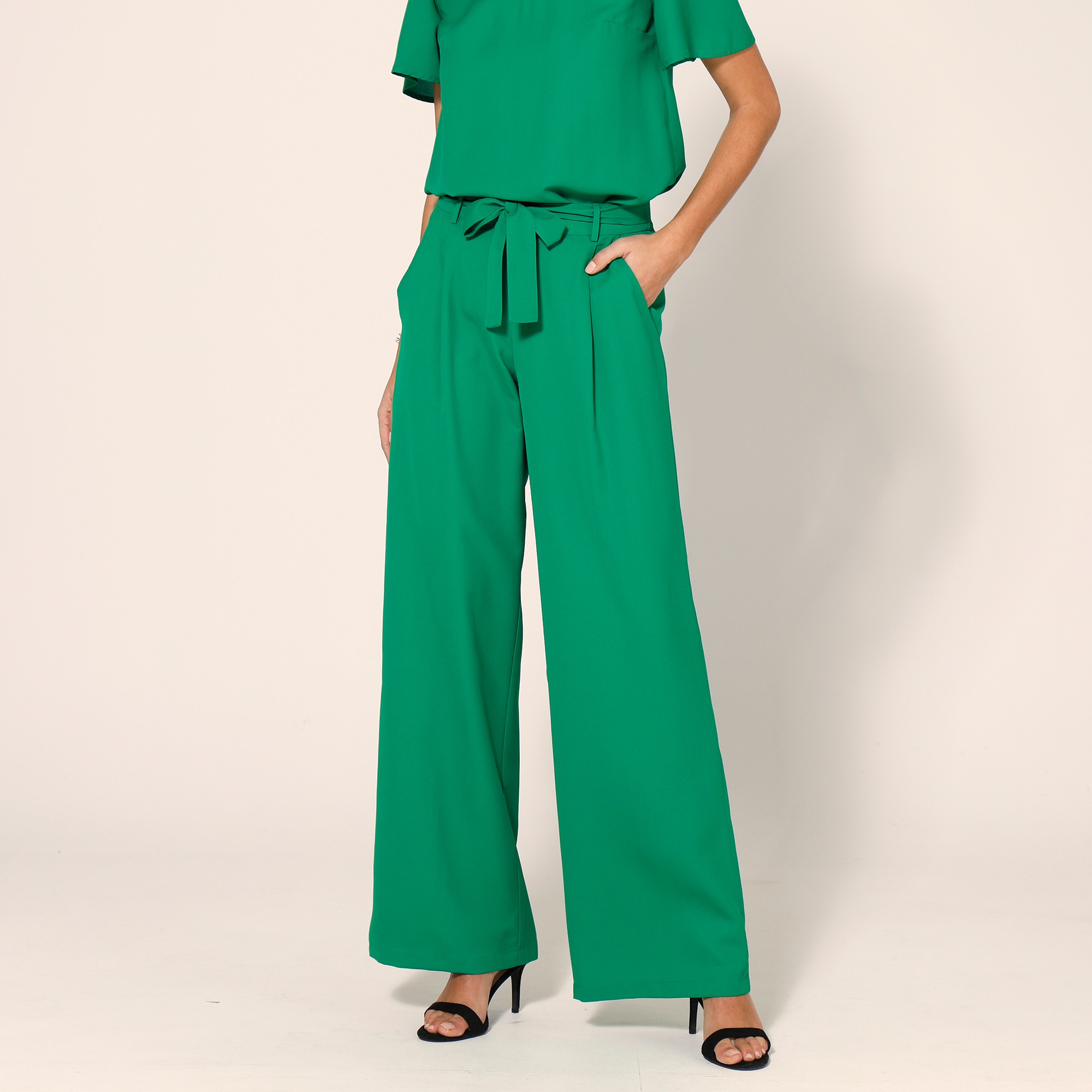 Pantalon Uni Large Et Fluide - Blancheporte