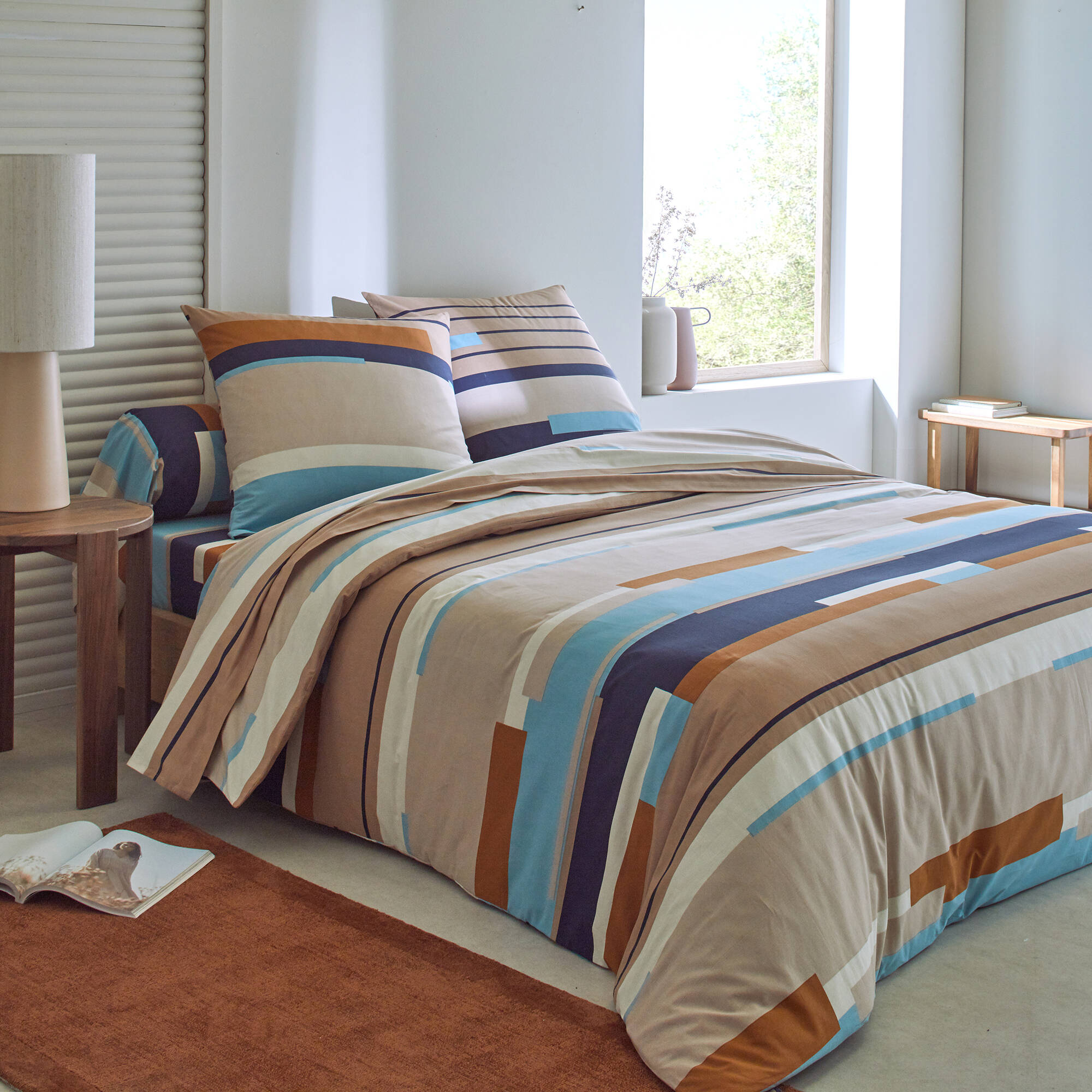 Linge de lit Liam imprimé géométrique - en coton - Blancheporte