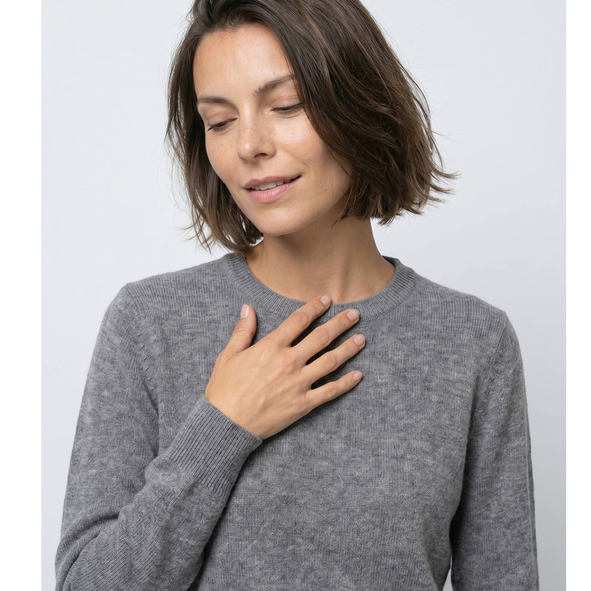 Pull col rond laine dagneau - Blancheporte 43$