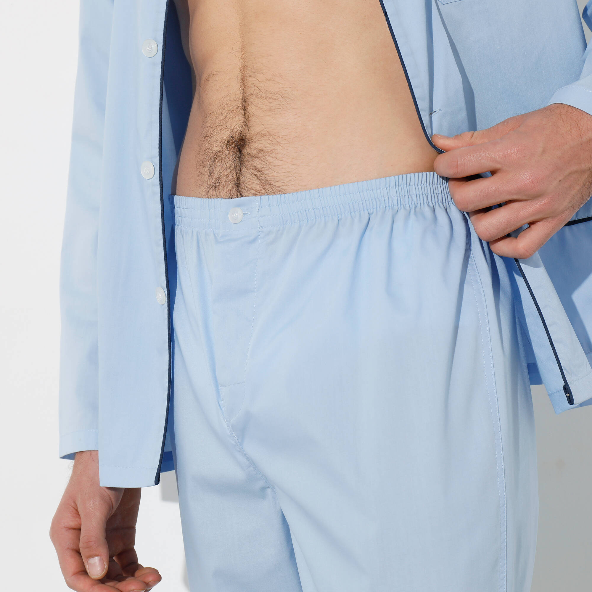 Pyjama uni popeline polyester coton ciel Blancheporte