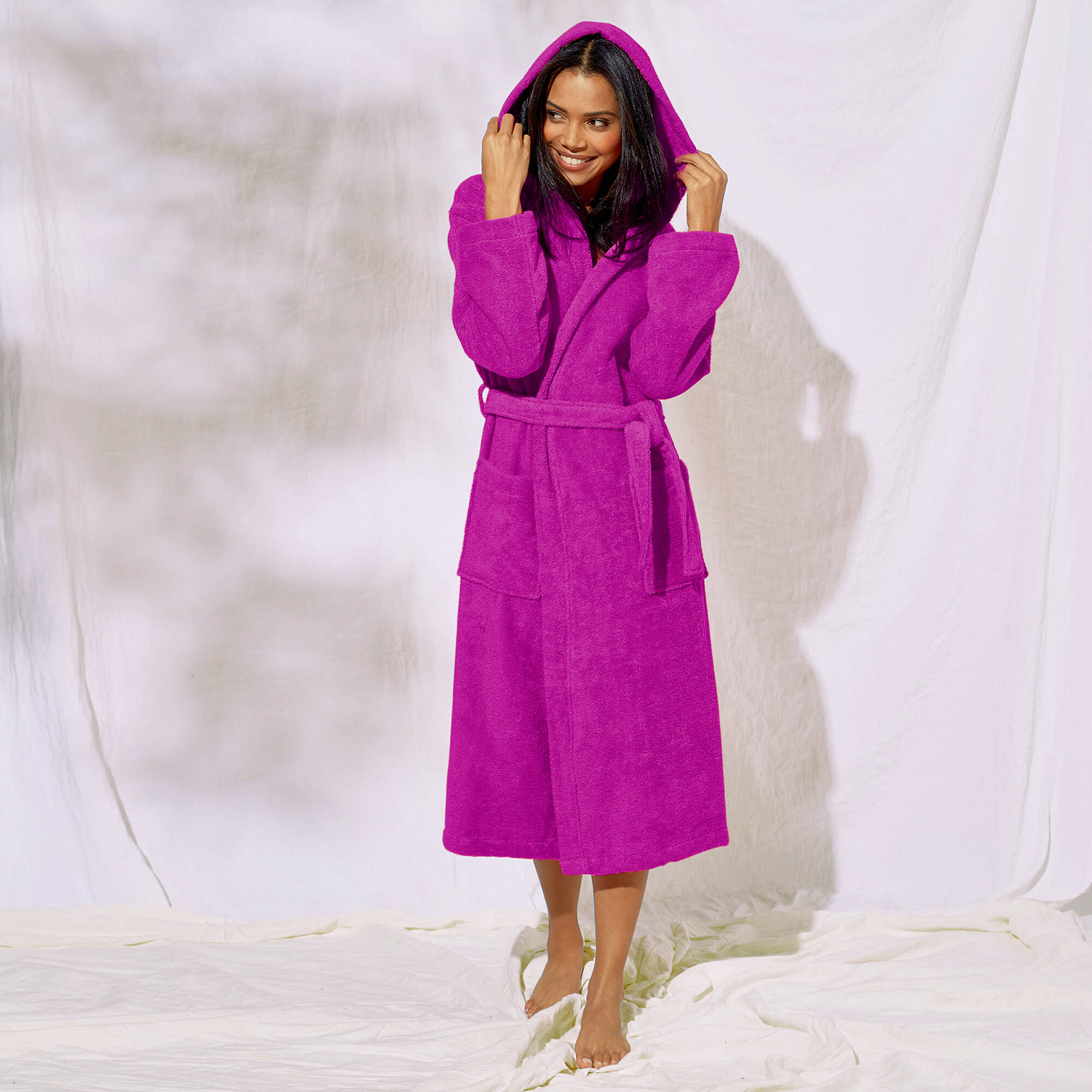 Style It Up Peignoir De Bain Doux Chaud Confortable à Capuche Pour Femme